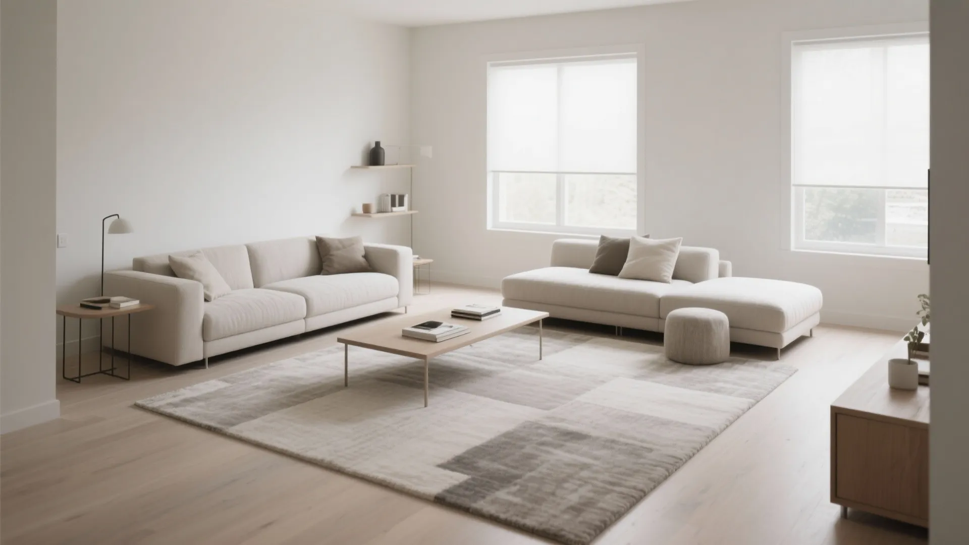 1. Minimalist Layout with Defined Zones