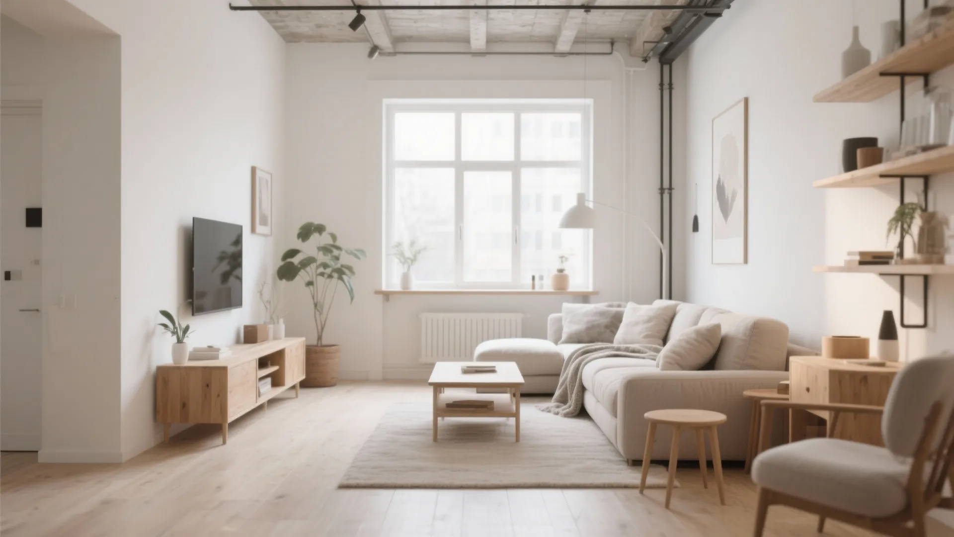 1. Minimalist Loft Layout