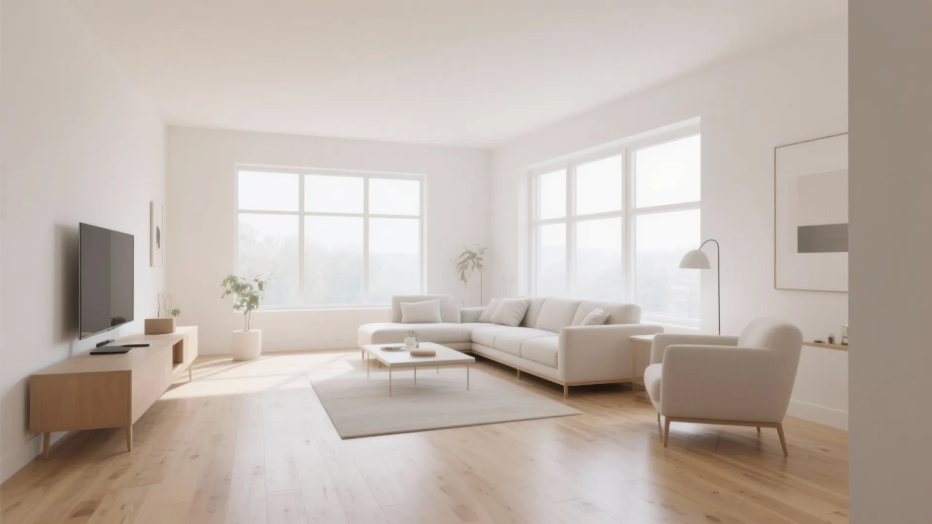 Minimalist furniture arrangement