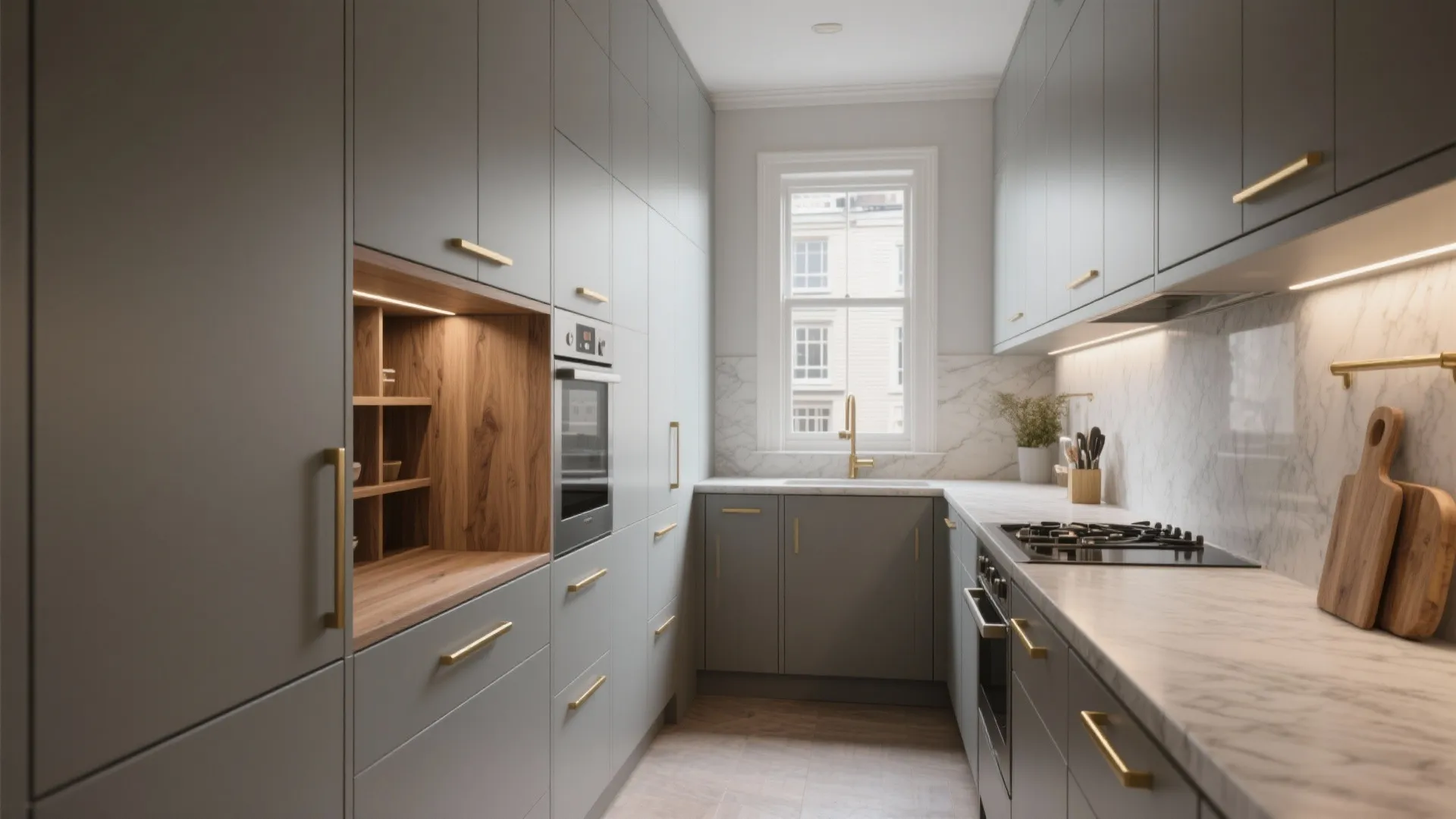 Minimalist Kitchen Storage with a Luxe Edge