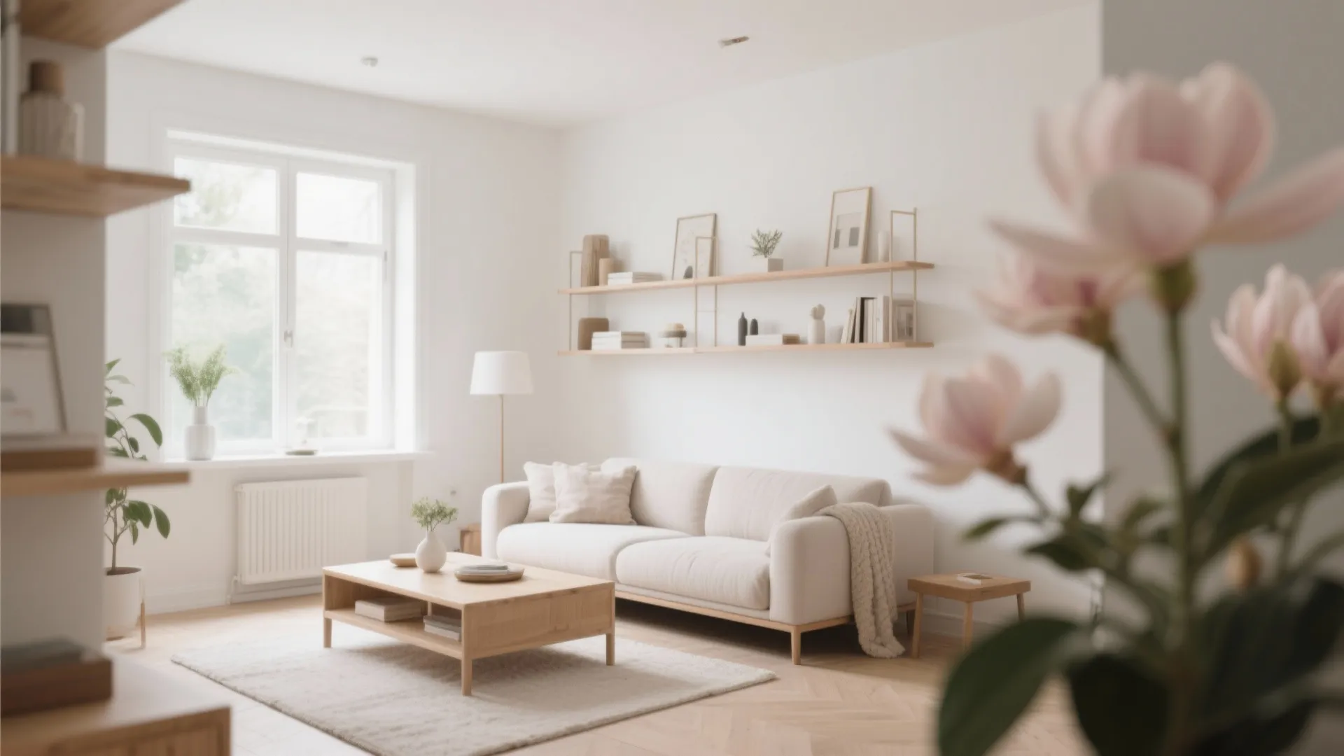 1. Minimalist Magnolia Walls