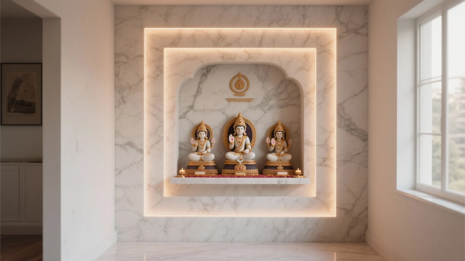 Minimalist Mandir Setup