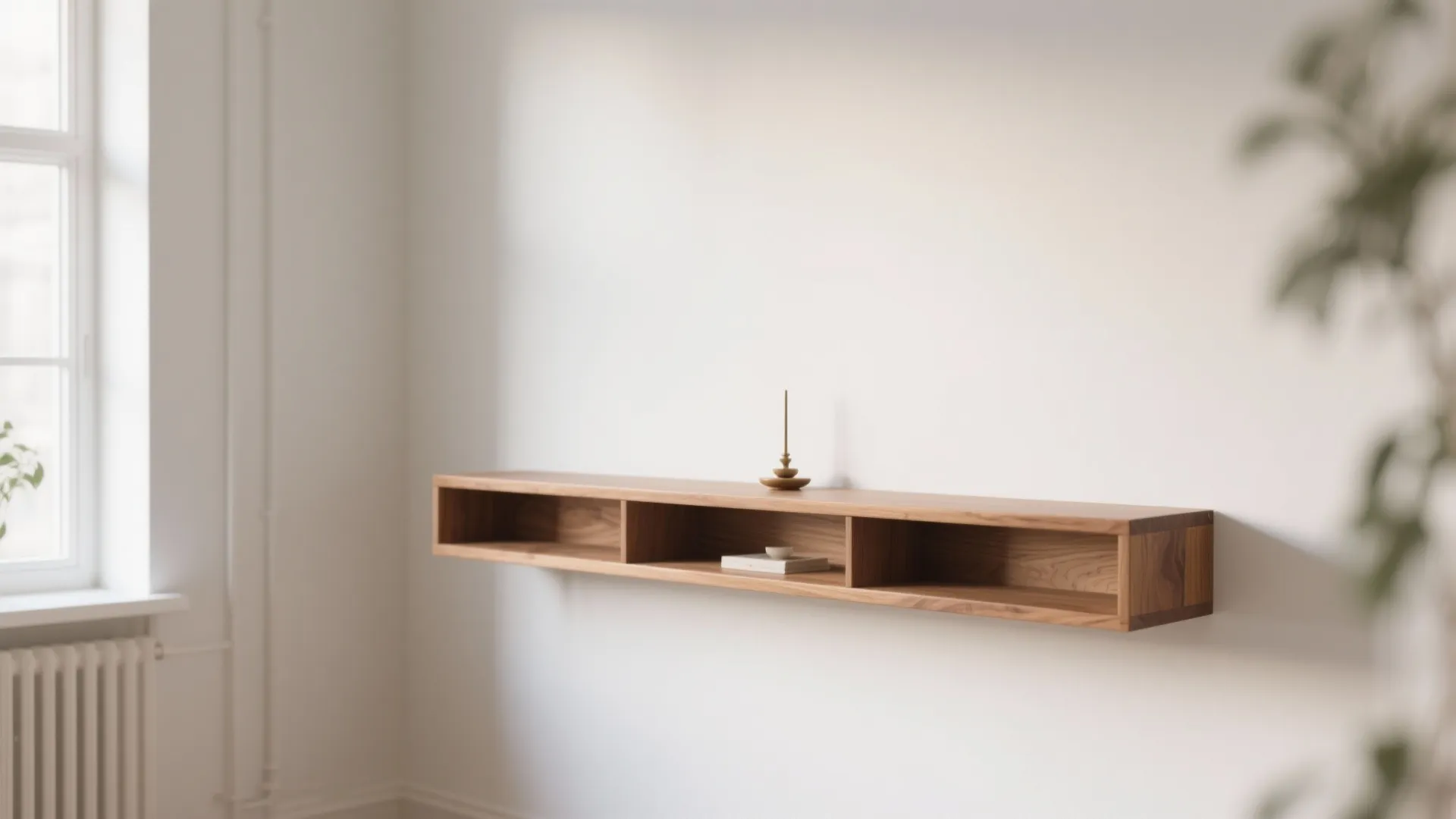 Minimalist Wooden Mandir Shelf