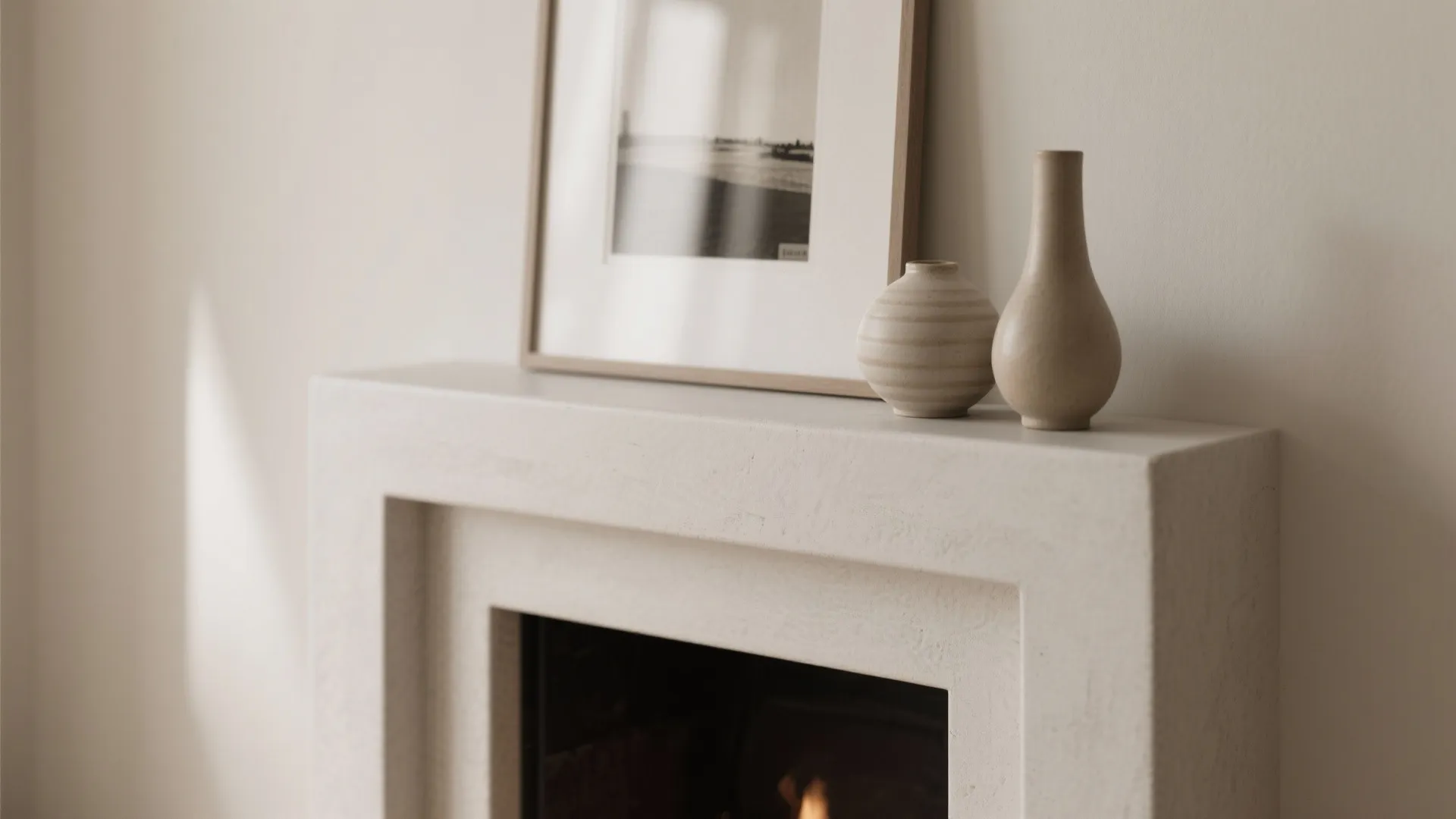 1. Minimalist Mantel Styling