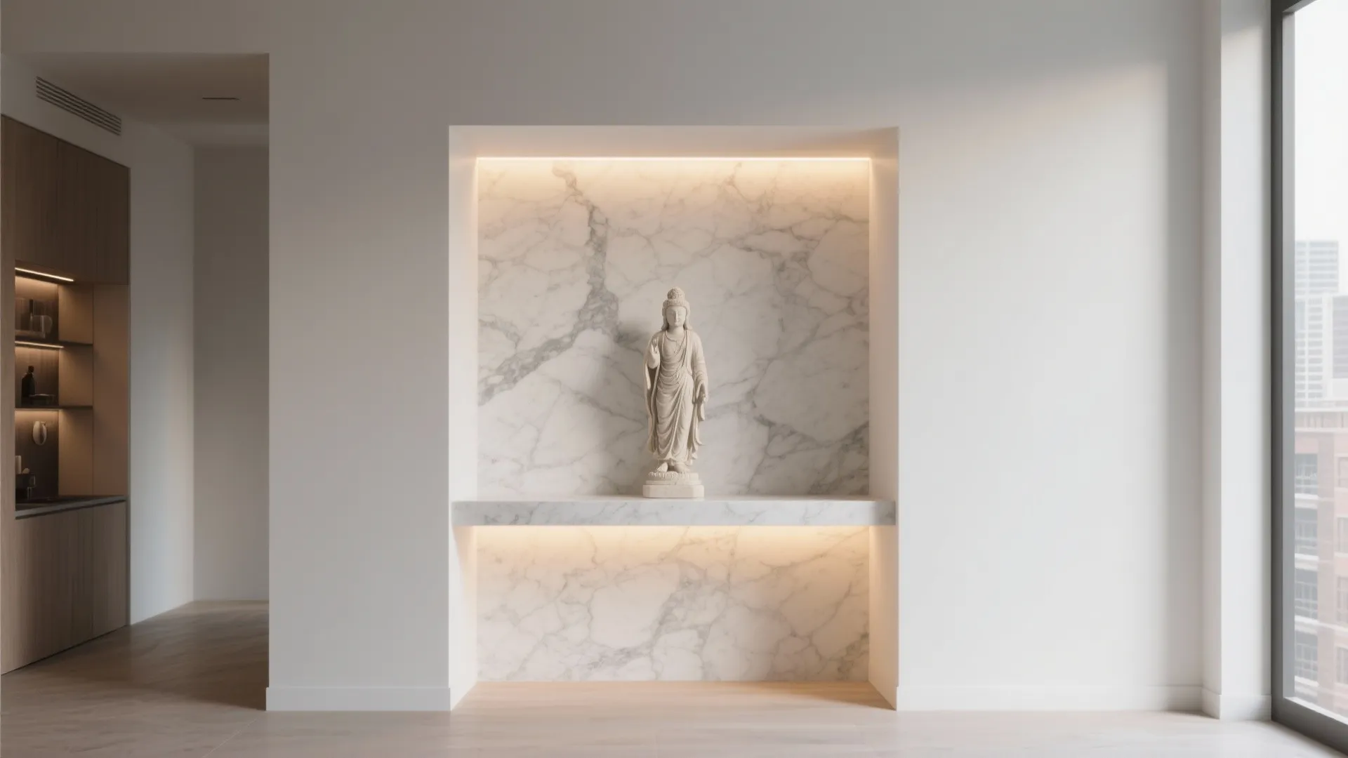 Minimalist Marble Alcove