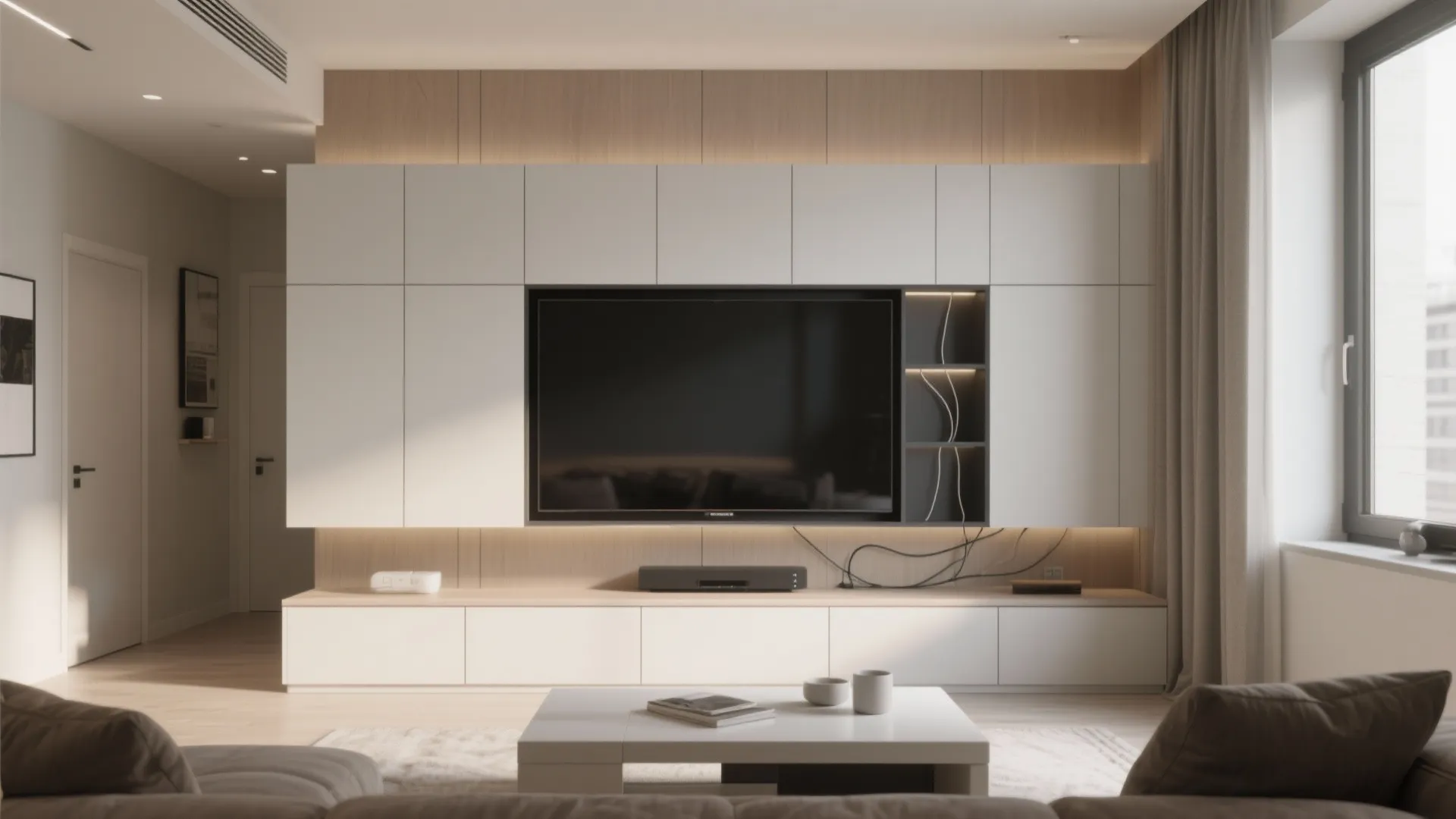 1. Minimalist Built‑in Media Wall