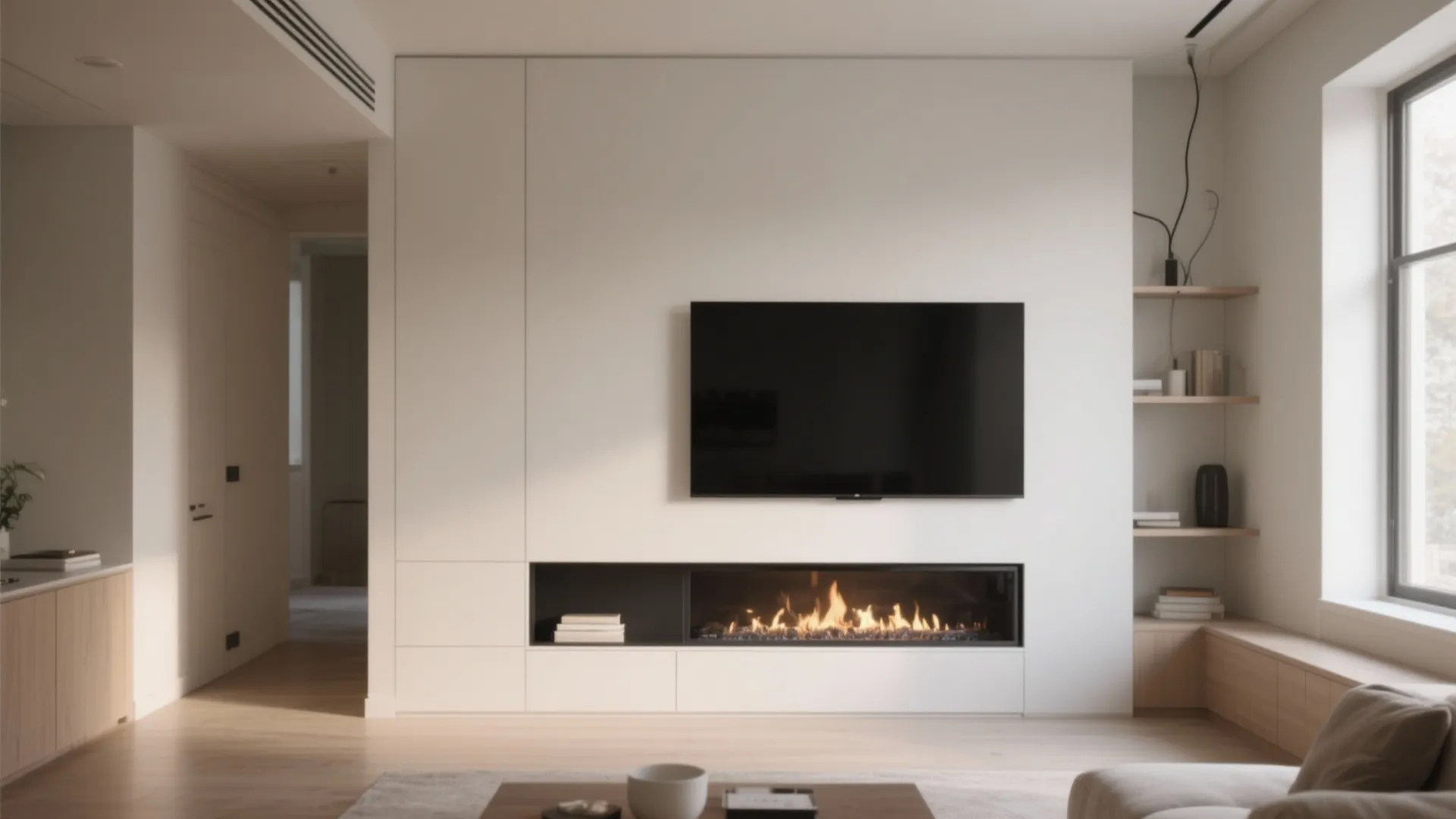 Minimalist Media Wall