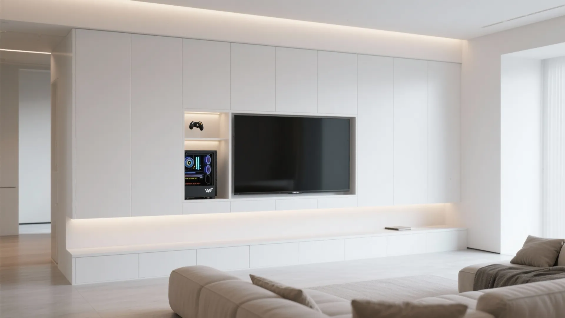 Minimalist Media Wall