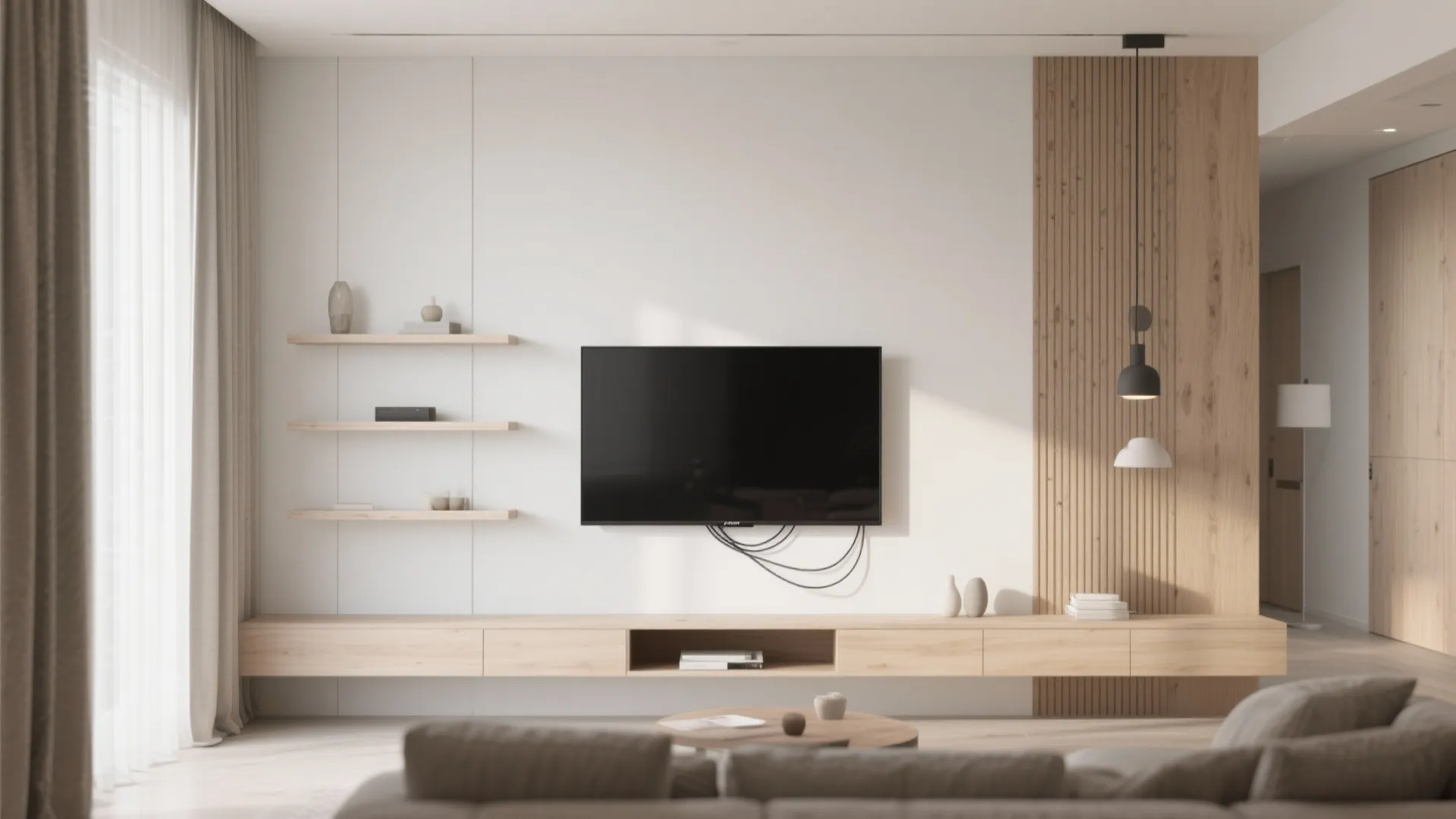 Minimalist Media Wall