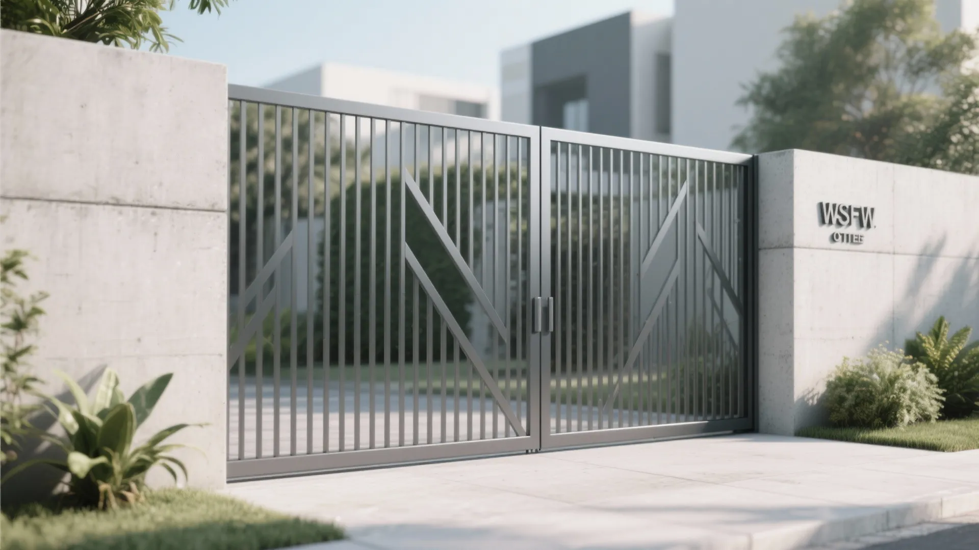 Modern Minimalist Metal Gate