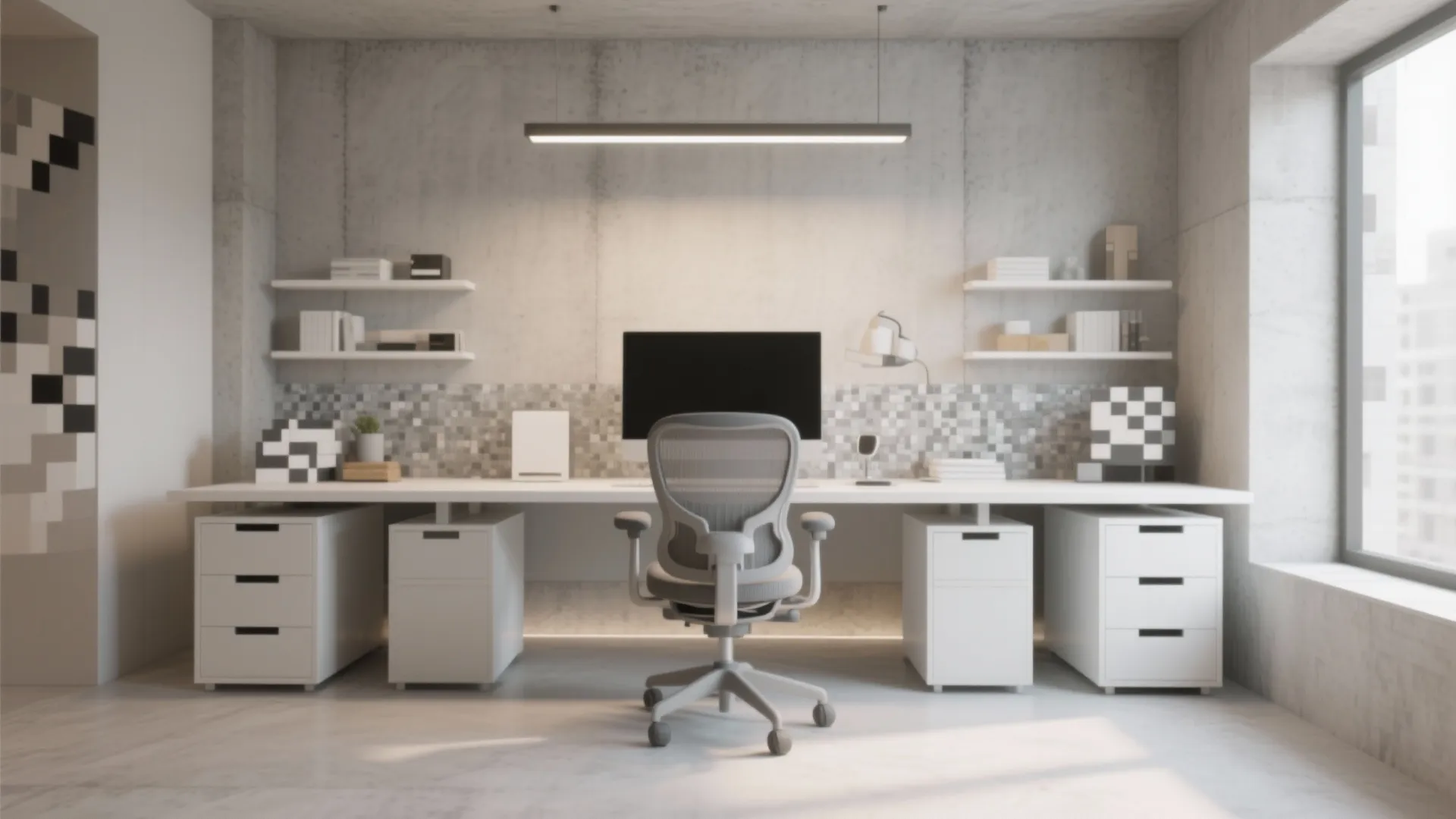 1. Minimalist Modern Workspace