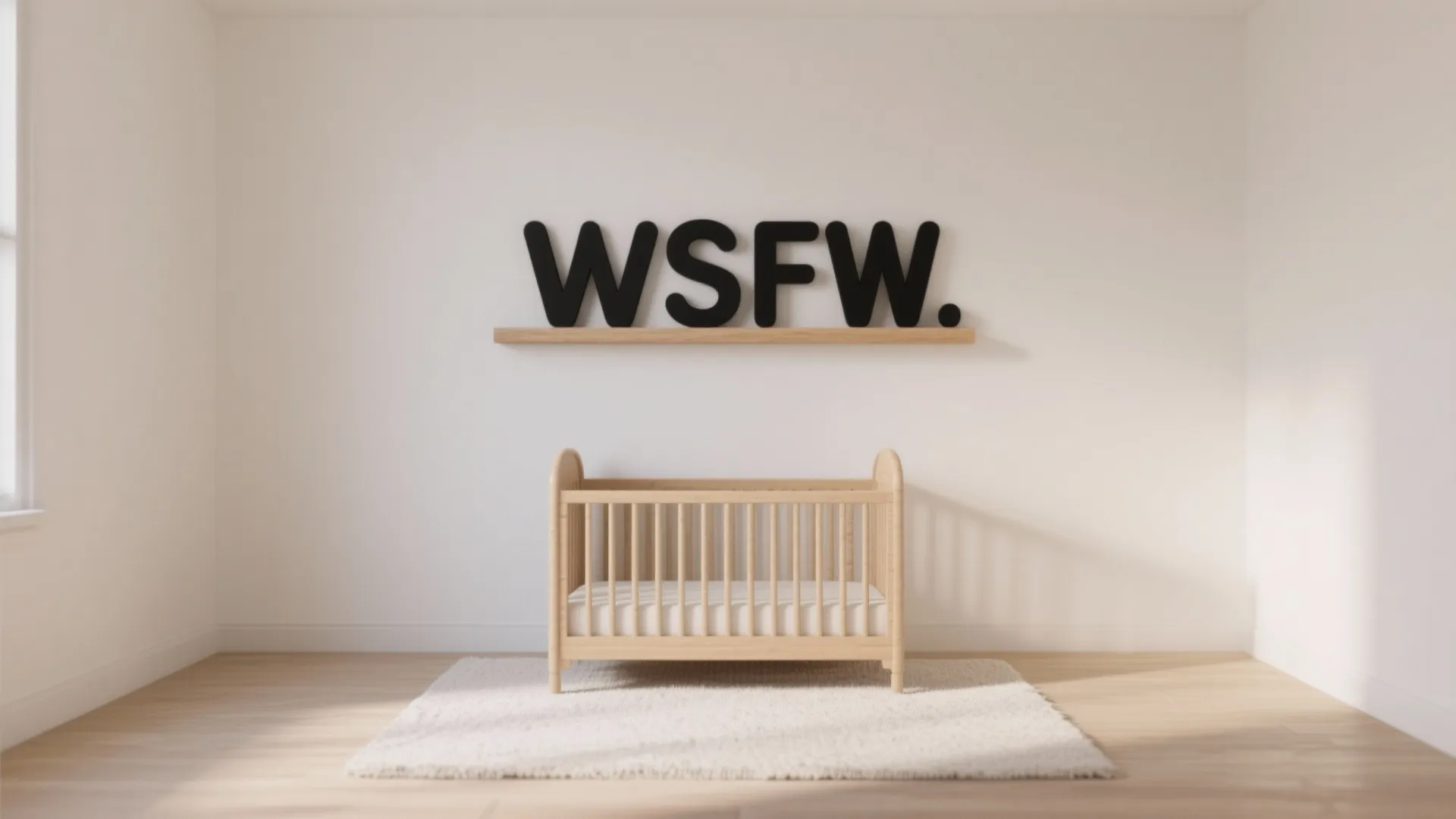 Minimalist Name Wall With High-Contrast Letters