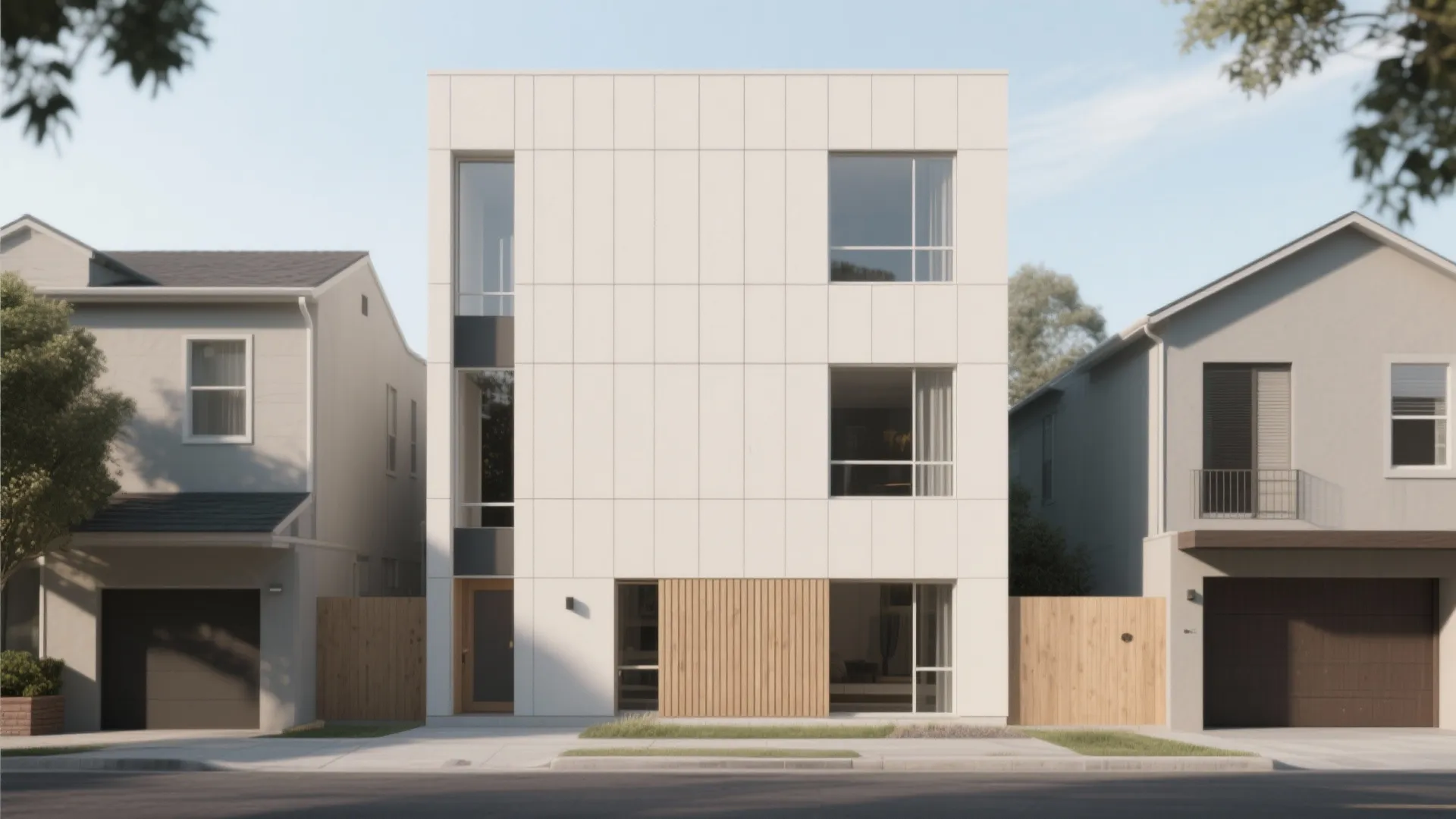 Minimalist Narrow-Width Elevation