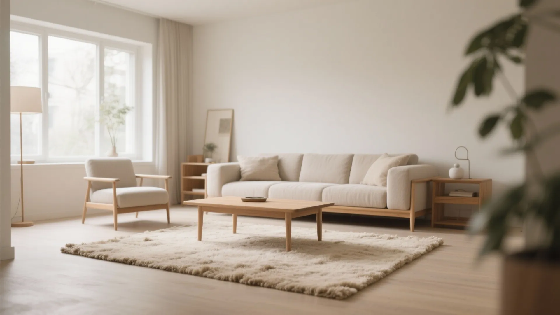 1. Minimalist Neutral Rugs