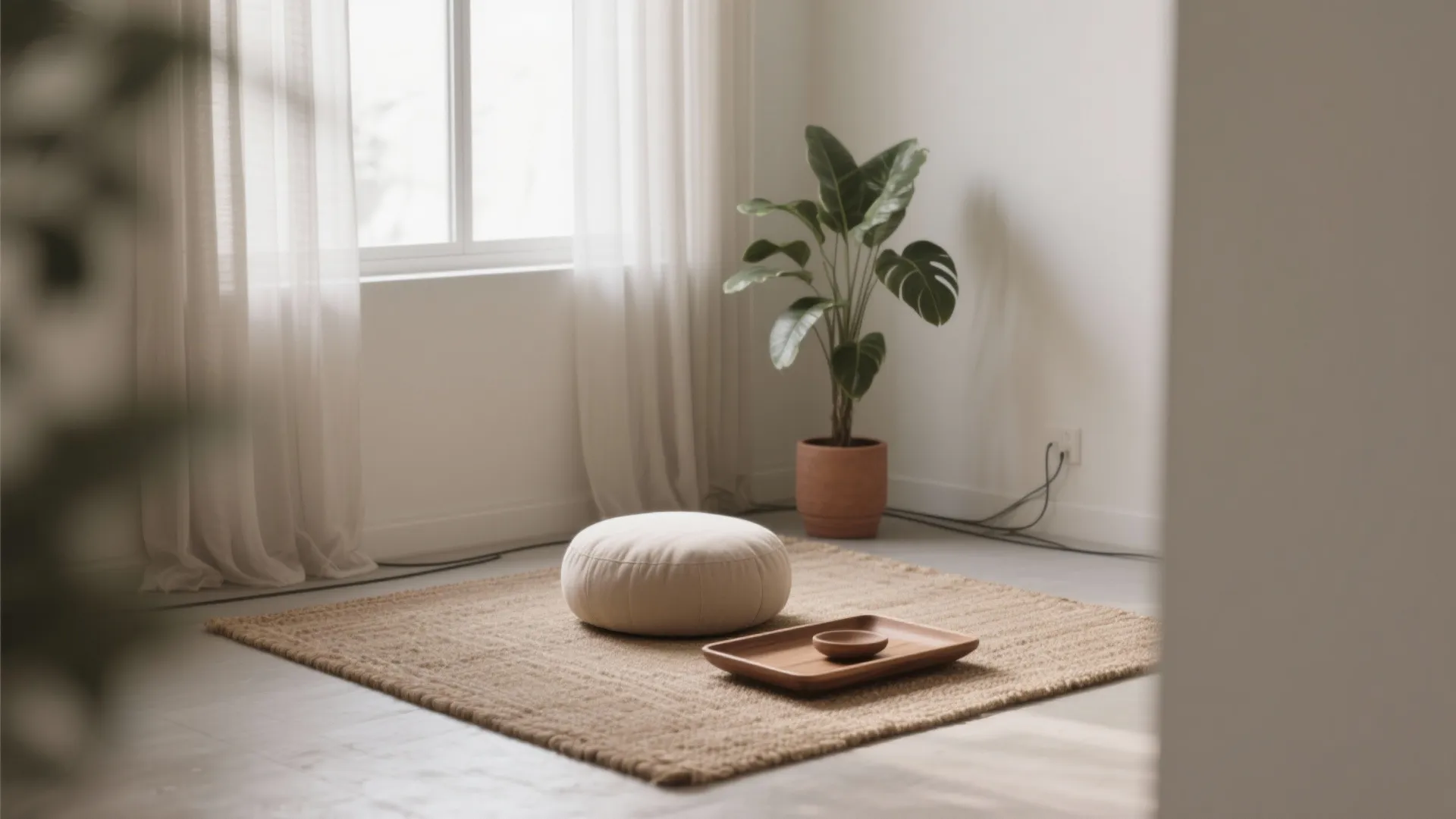 1) Minimalist Floor Seating, Clear Lines, and a Calm Palette