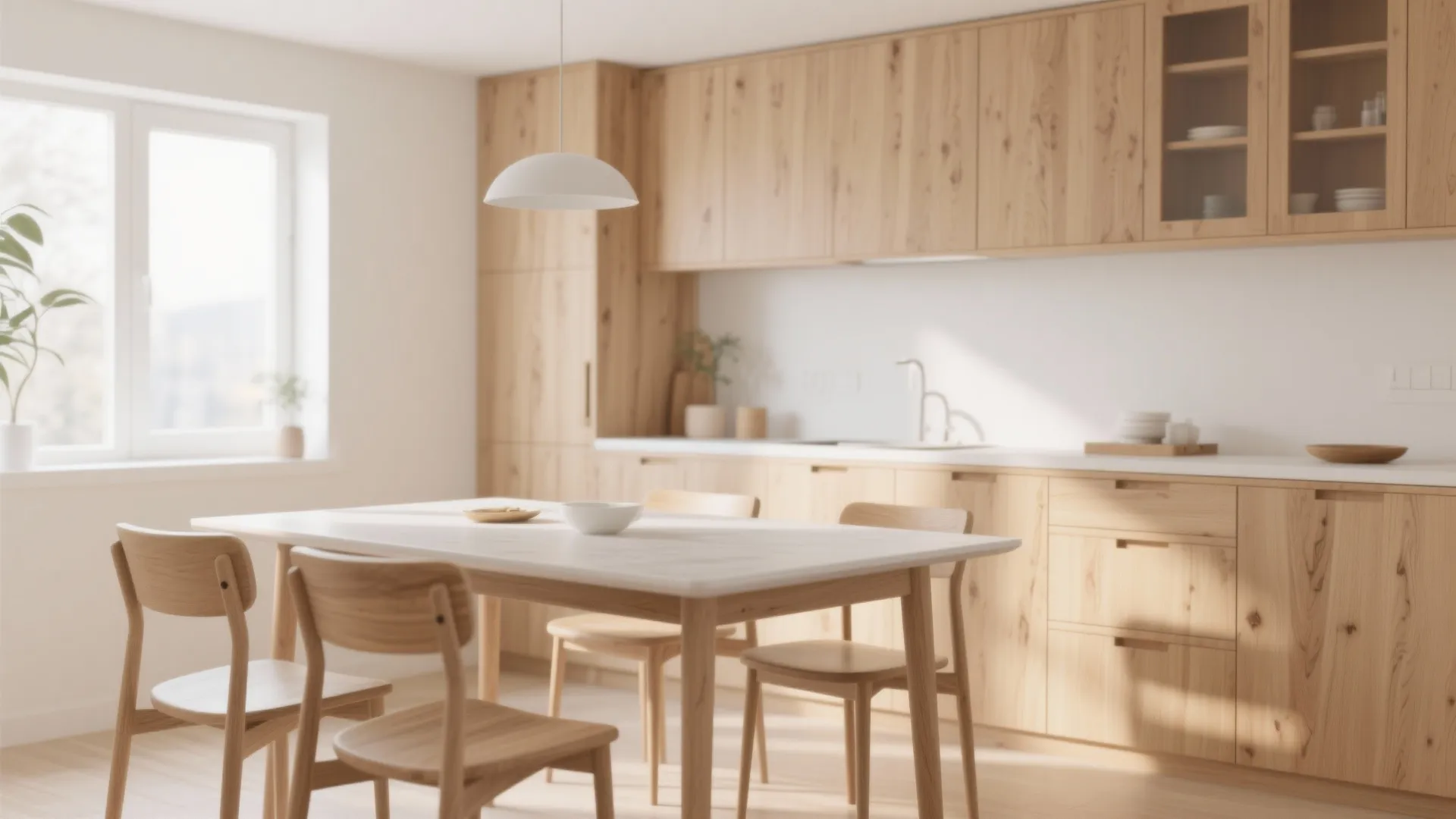 1. Minimalist Oak Cabinets