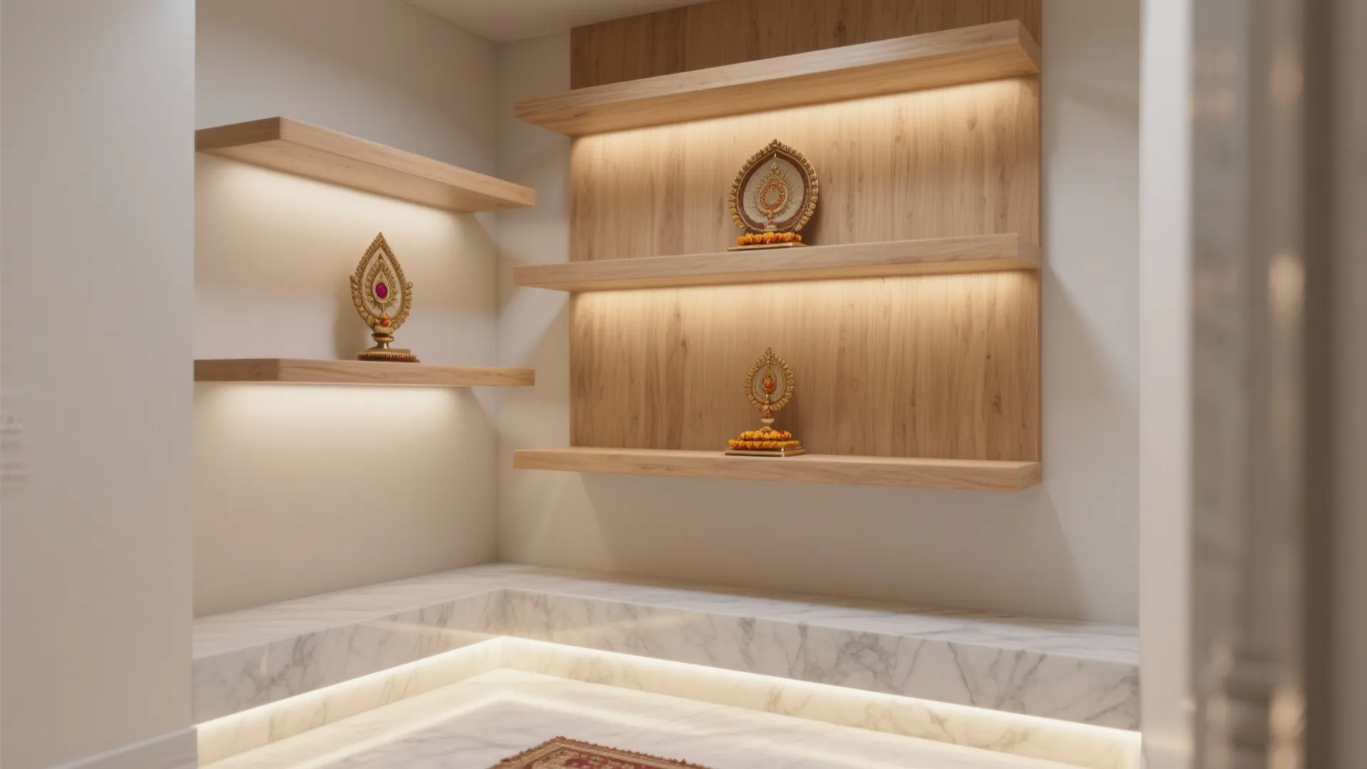 Minimalist Oak Shelving