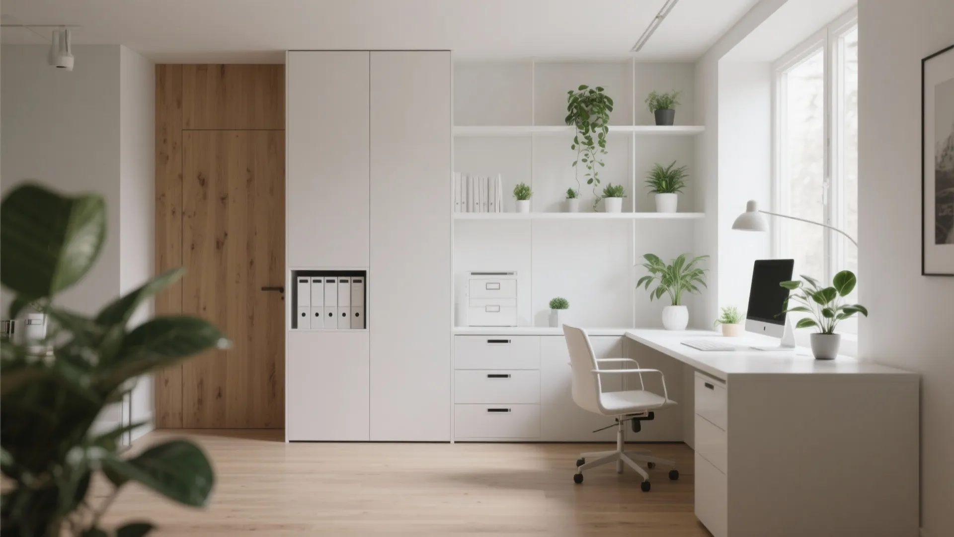 1. Minimalist Office Storage