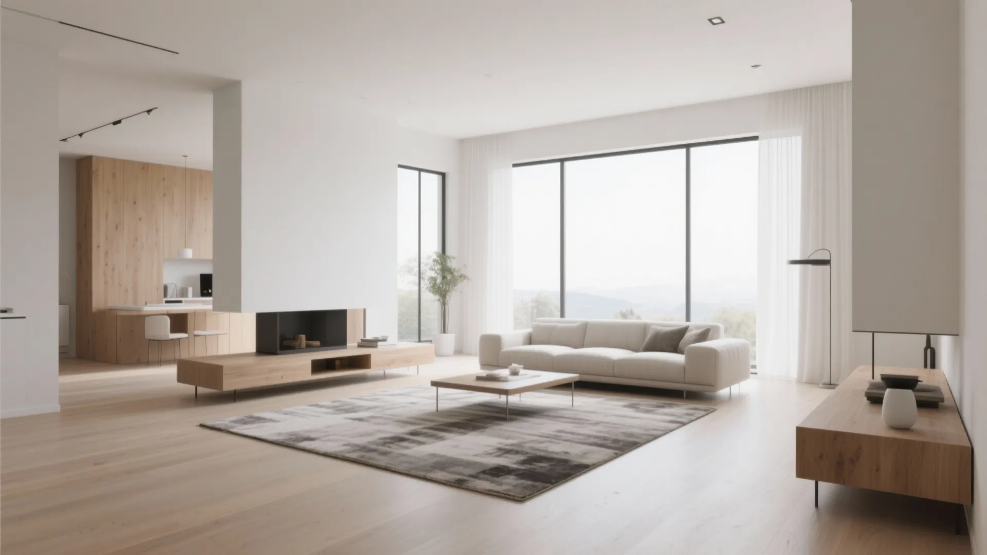 1. Minimalist Open-Plan Layout