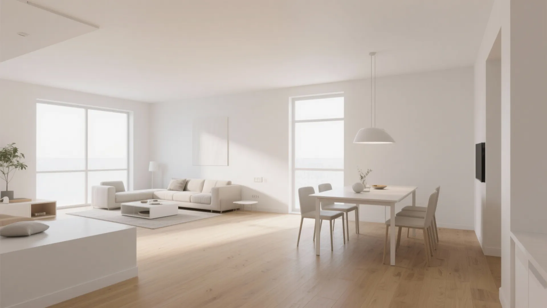 1. Minimalist Open-Plan Flow