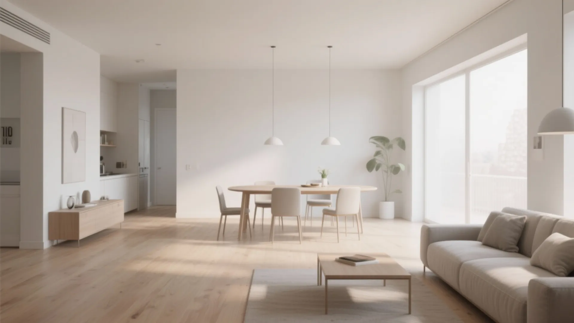 1. Minimalist open-plan layout