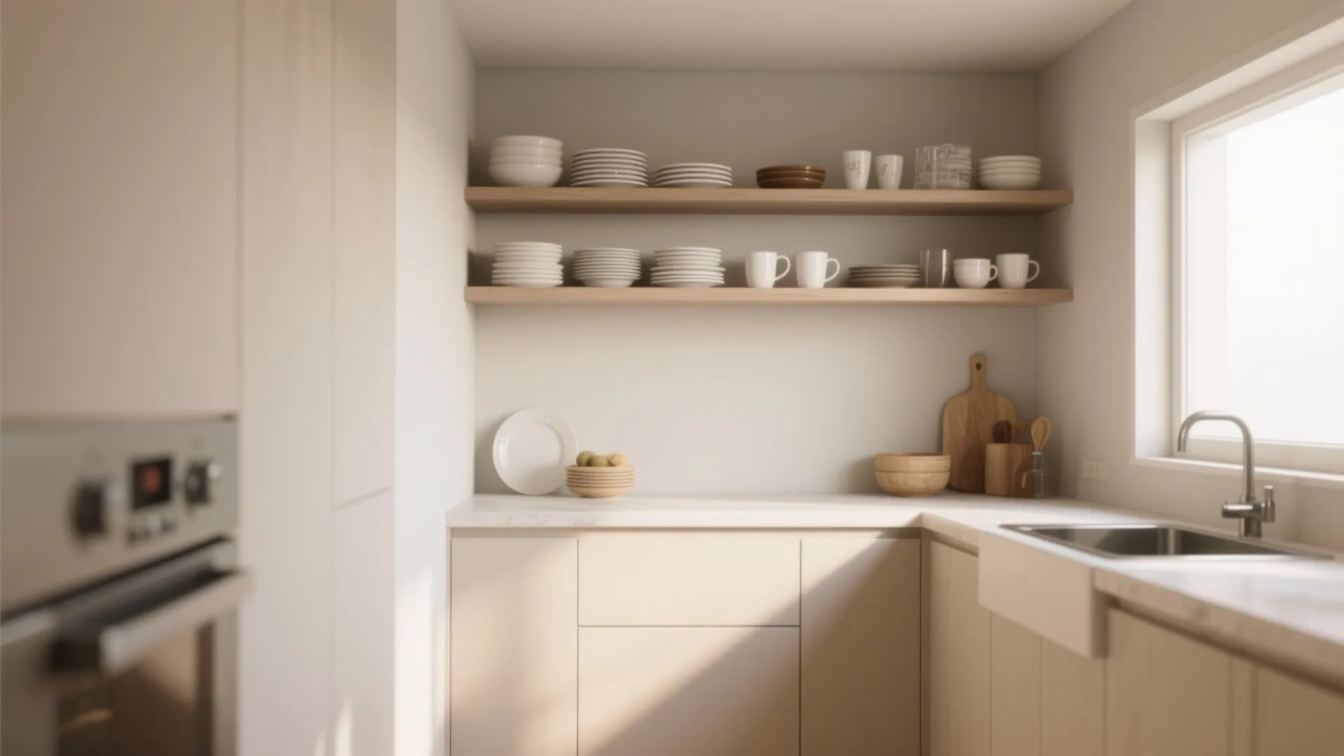 Minimalist Open Shelving