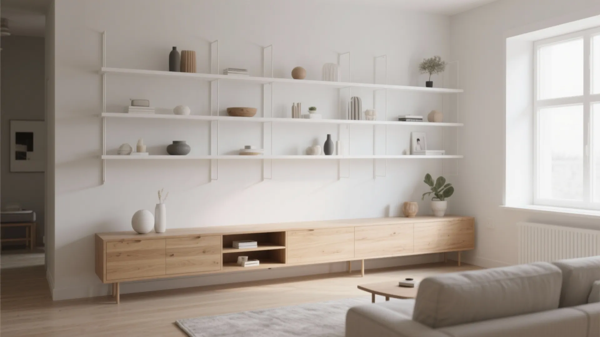 Minimalist Open Shelving