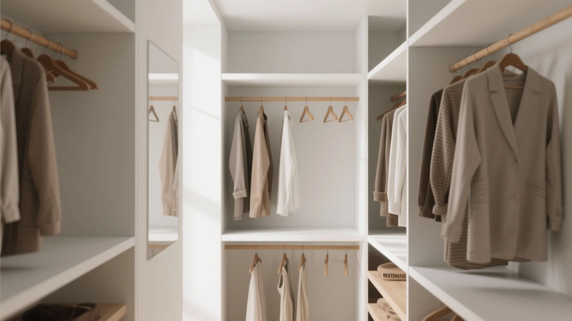 Minimalist shelving with open storage