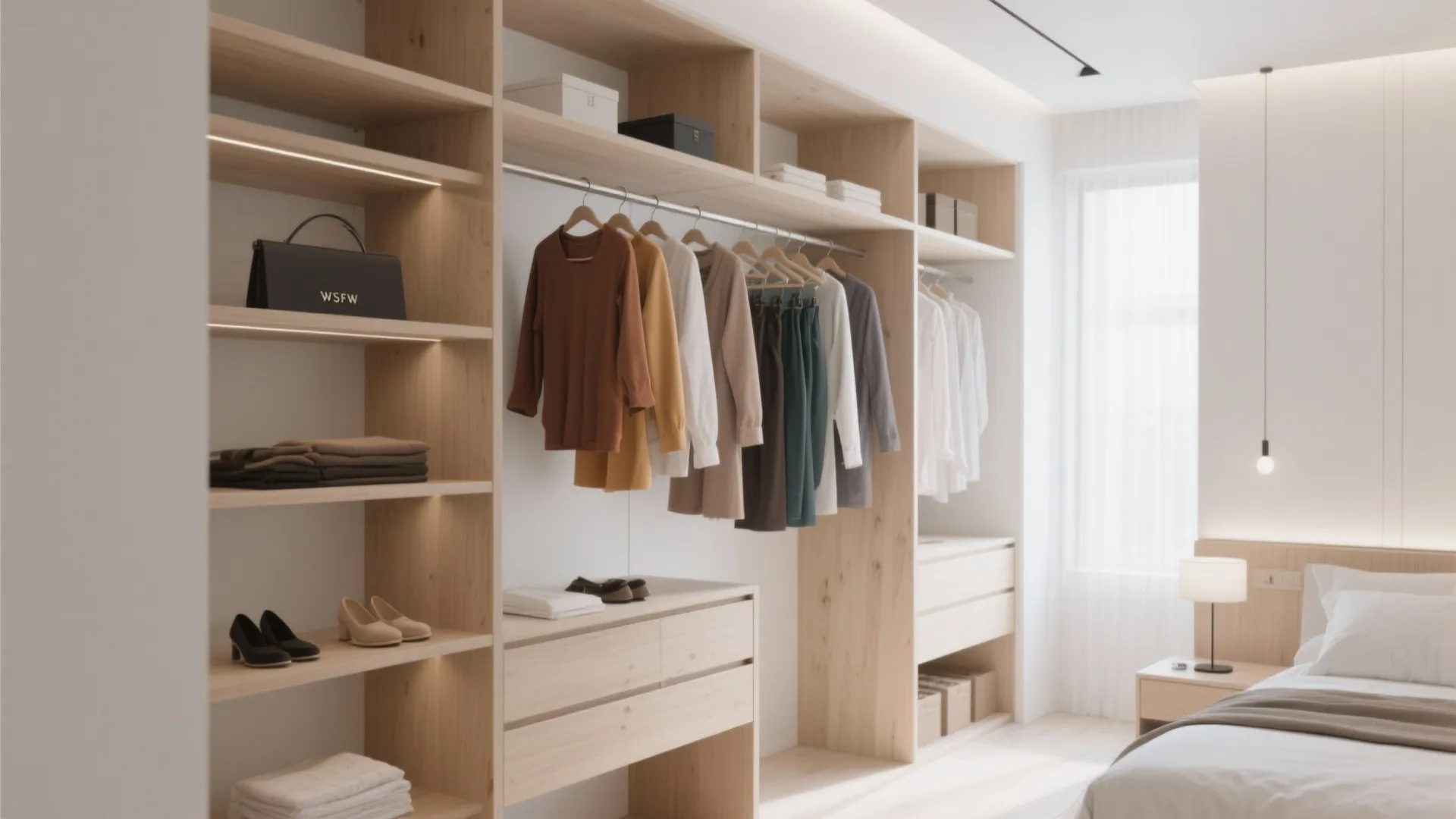 Minimalist open shelving