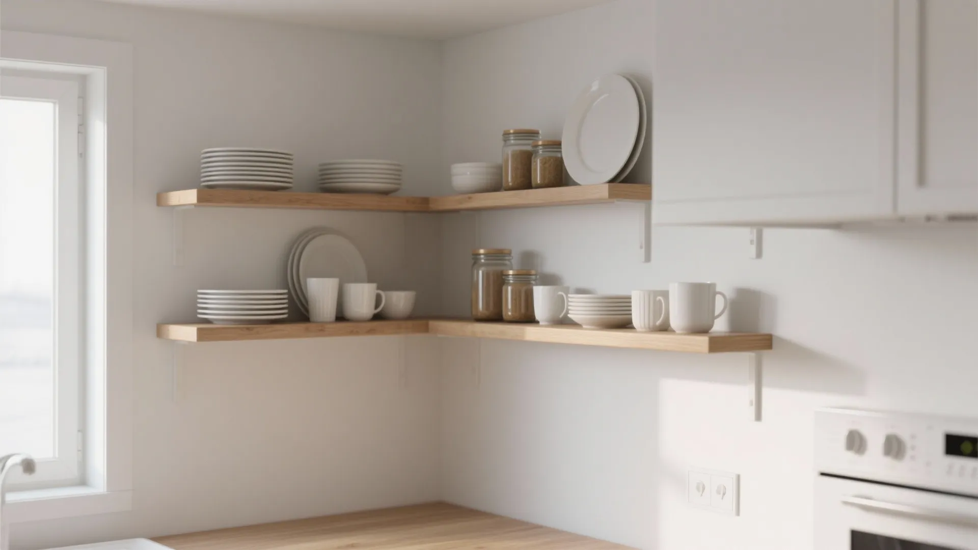 1. Minimalist Open Shelving