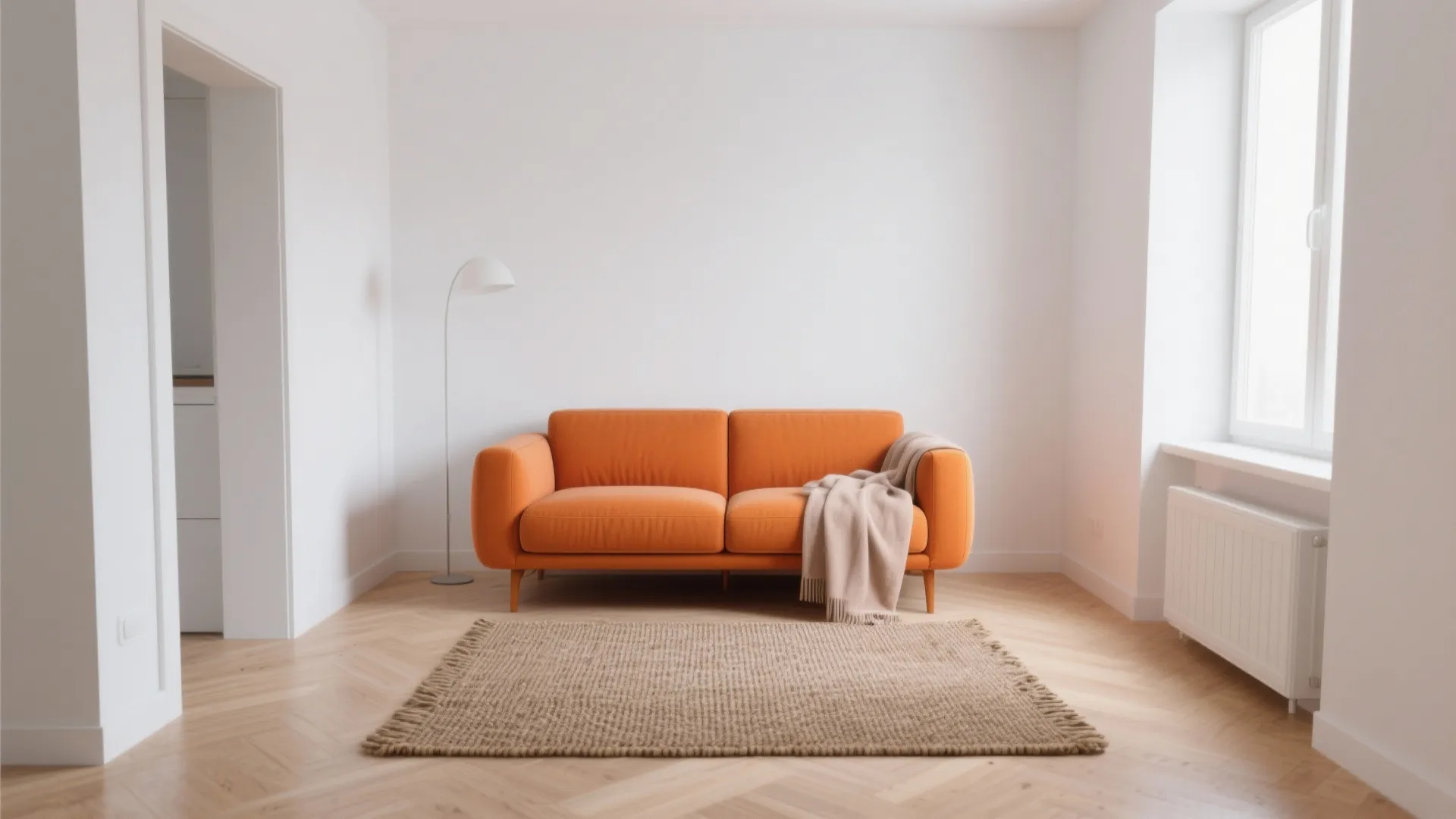 1. Minimalist Setting with a Pop of Orange