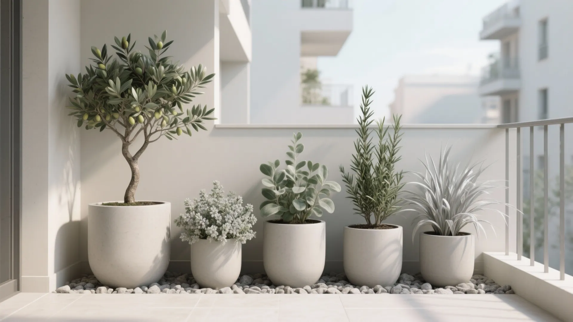 Minimalist Plant Palette with Texture Contrast