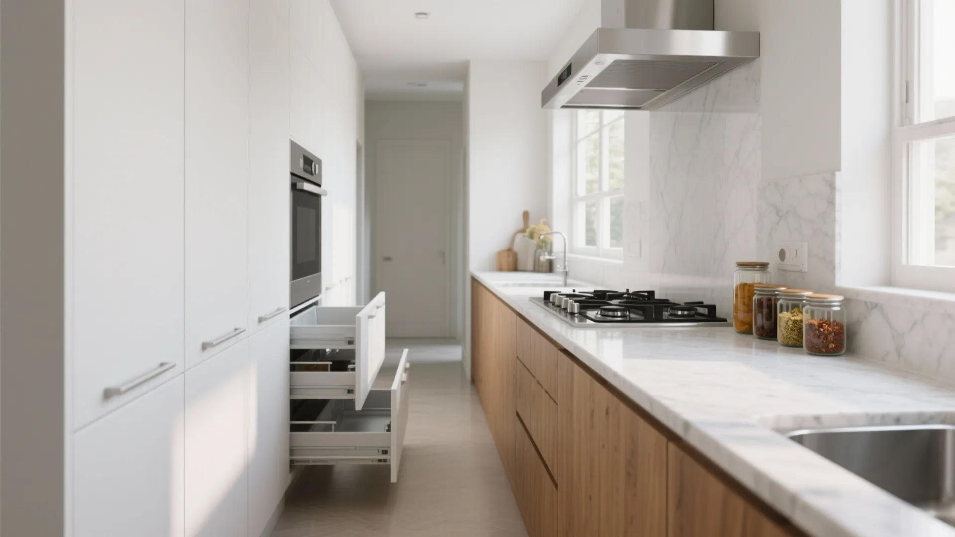 Minimalist Pantry and Hidden Storage