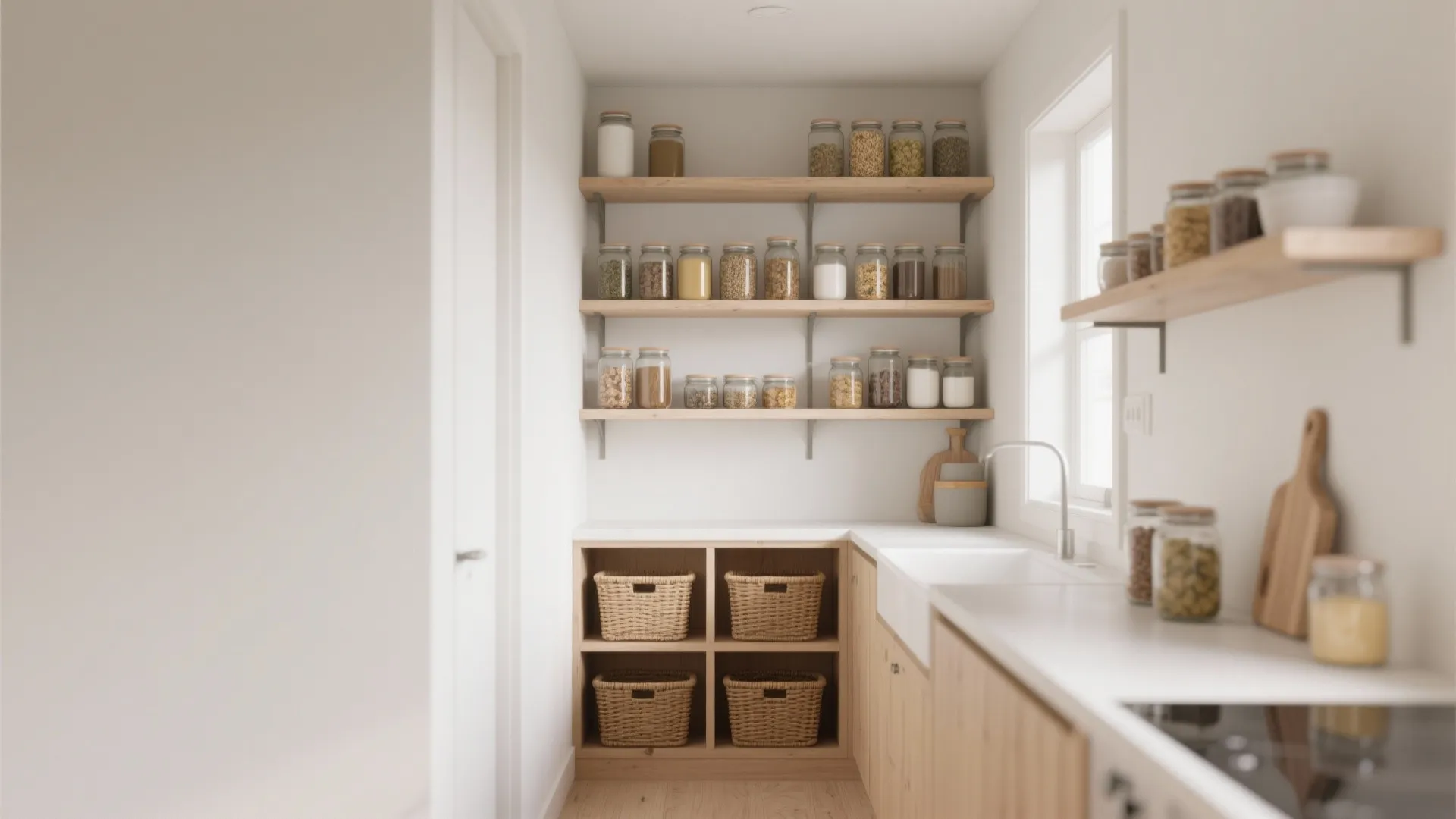 Minimalist Pantry Shelving