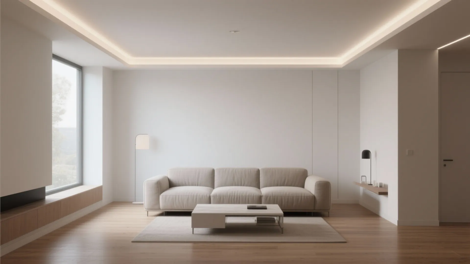 1. Minimalist Perimeter Lighting