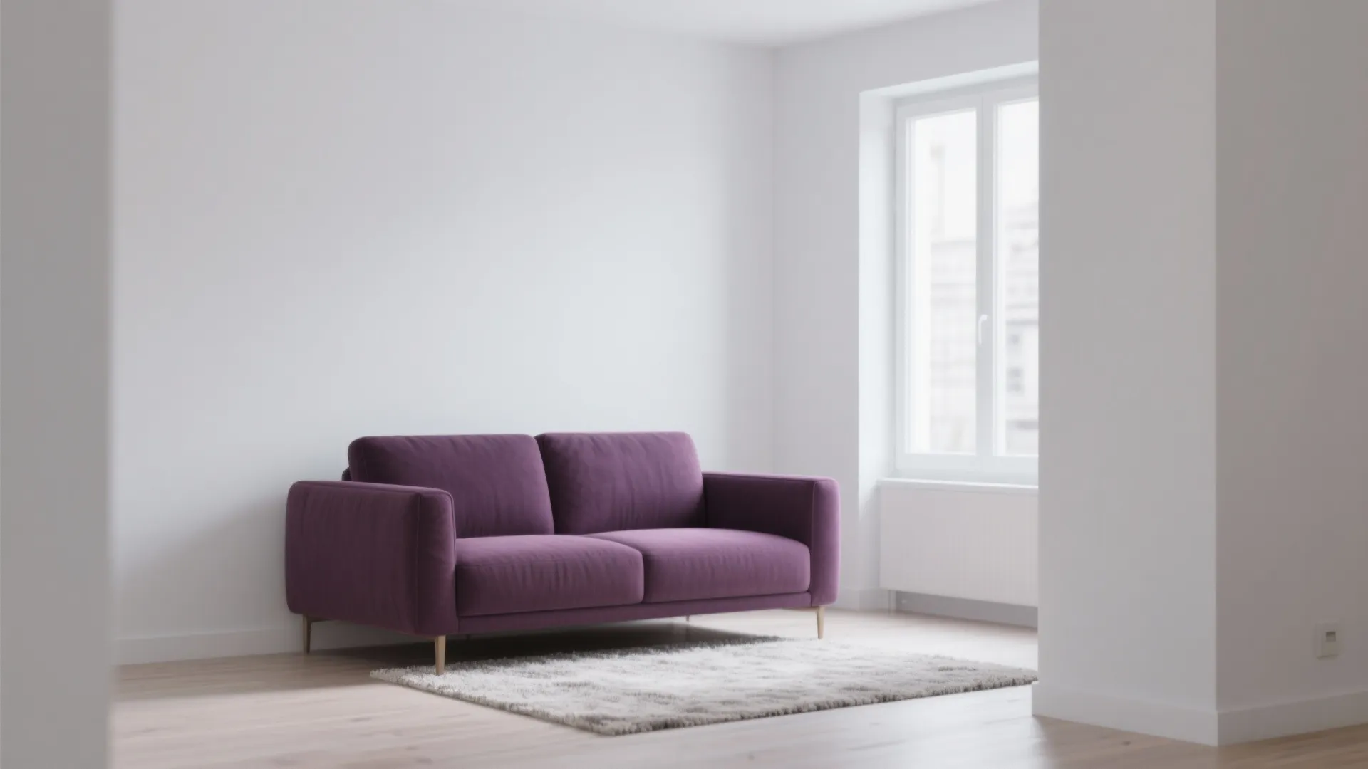 1. Minimalist Contrast with White Walls