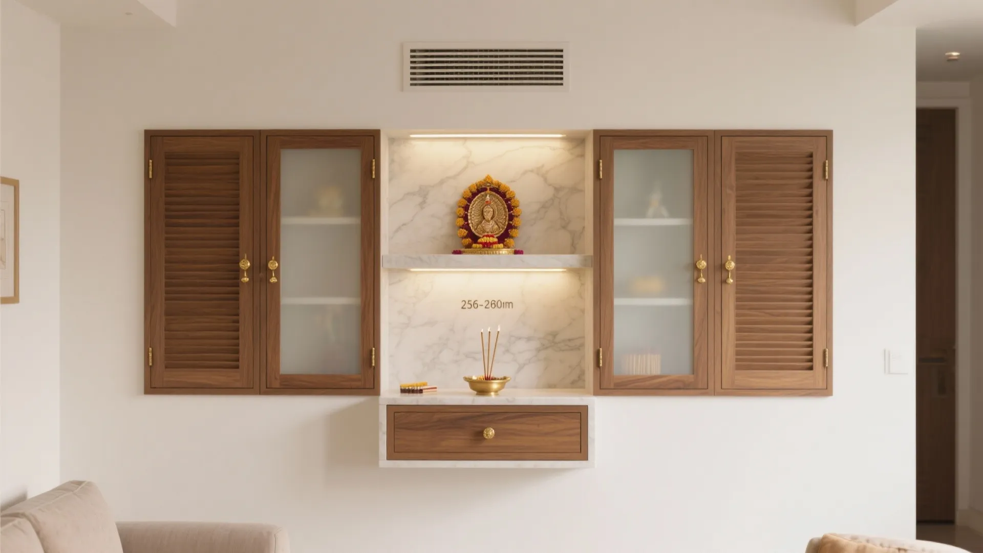 Minimalist South Indian Pooja Shelf (Apartment-Friendly)