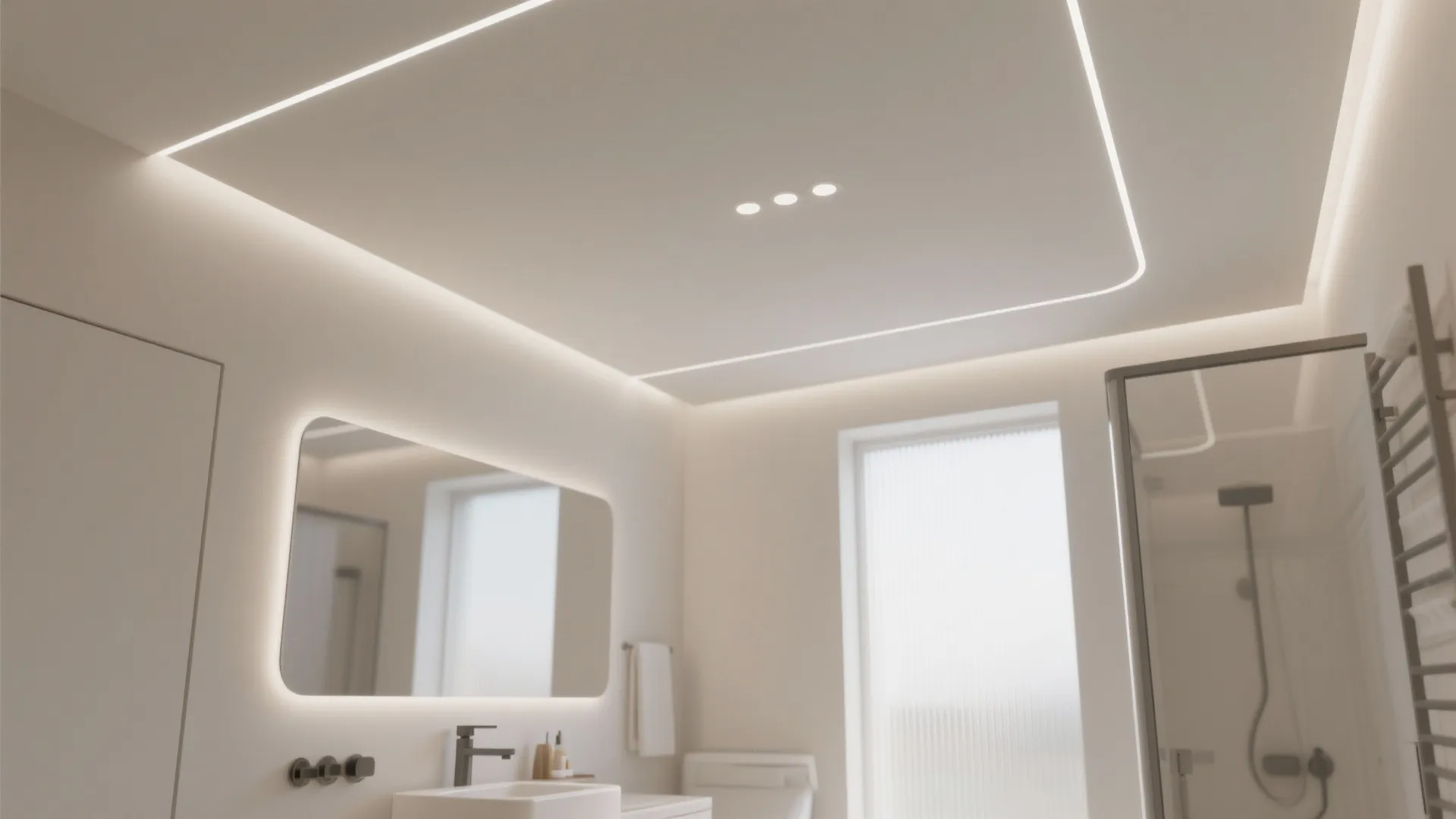 Minimalist POP Ceiling with Hidden Lighting