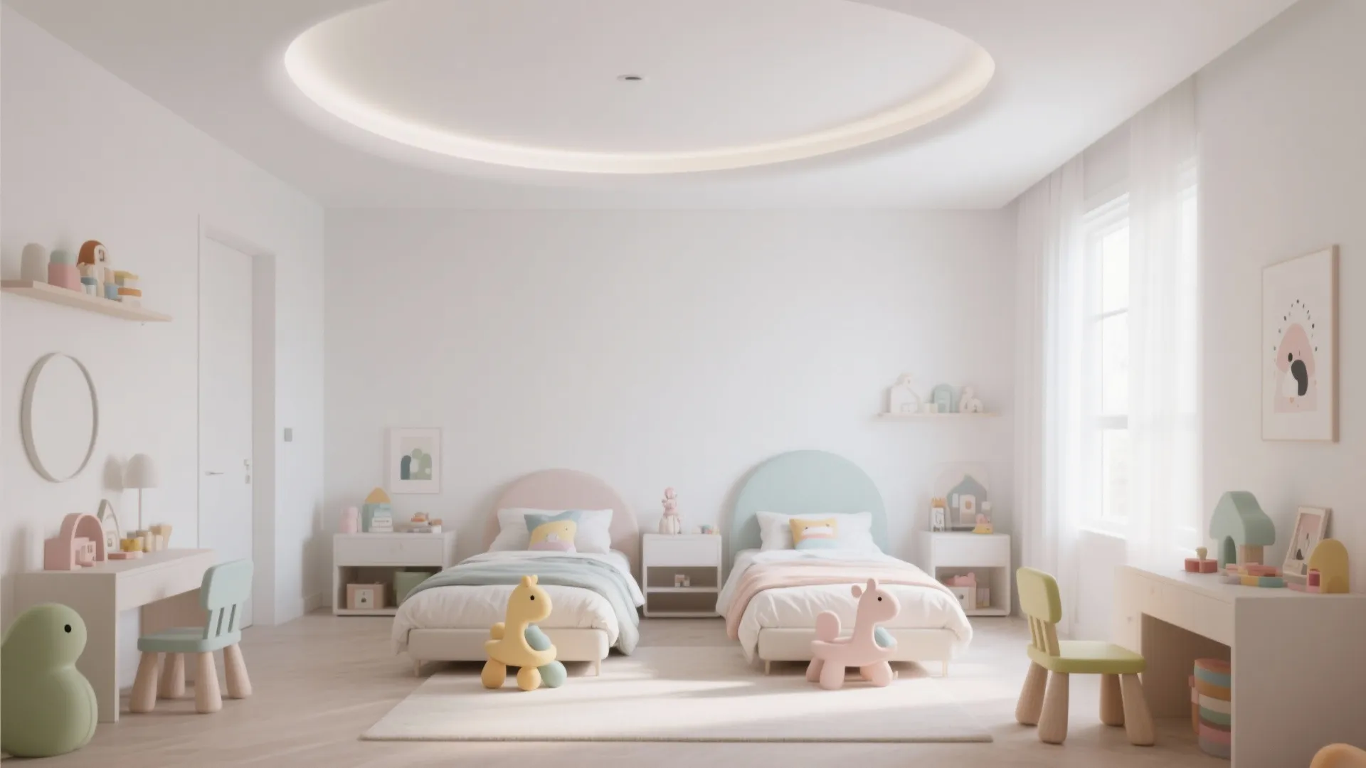 Minimalist Pop Ceiling with Soft Edges