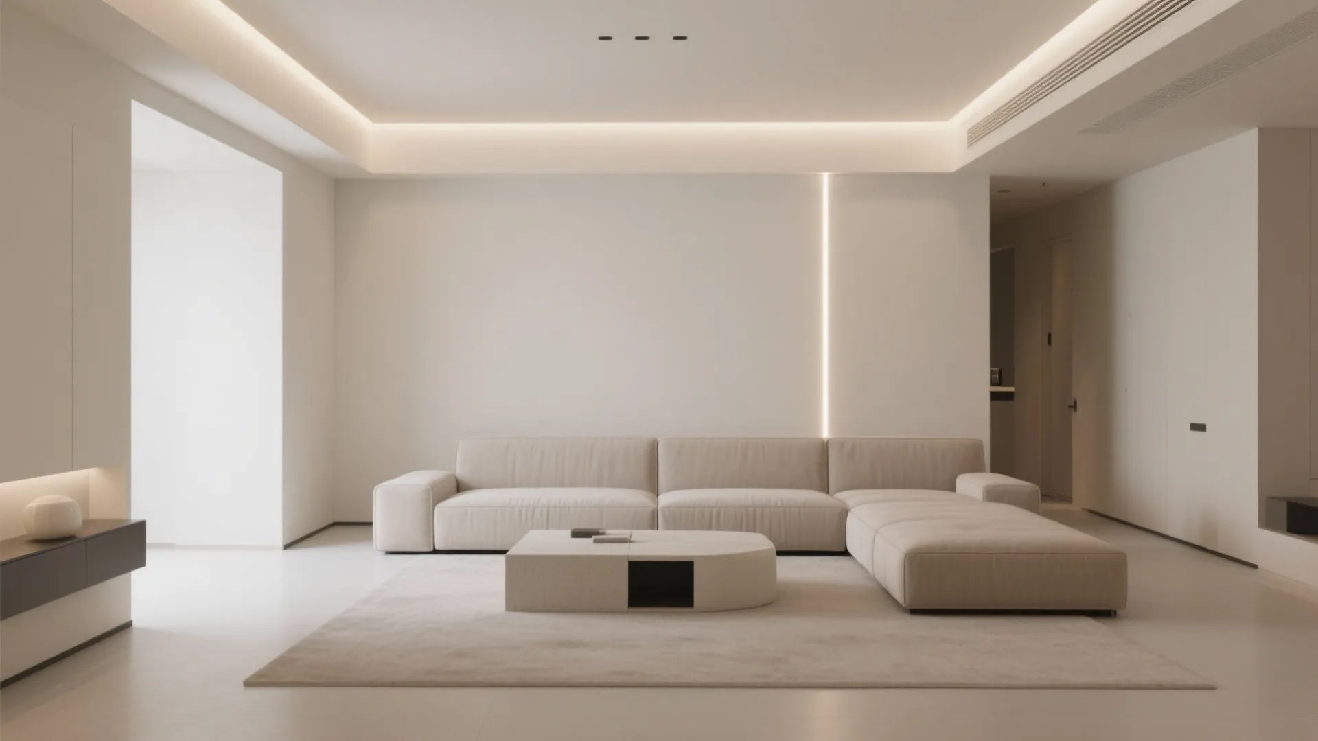 Minimalist POP Ceiling with Indirect Lighting