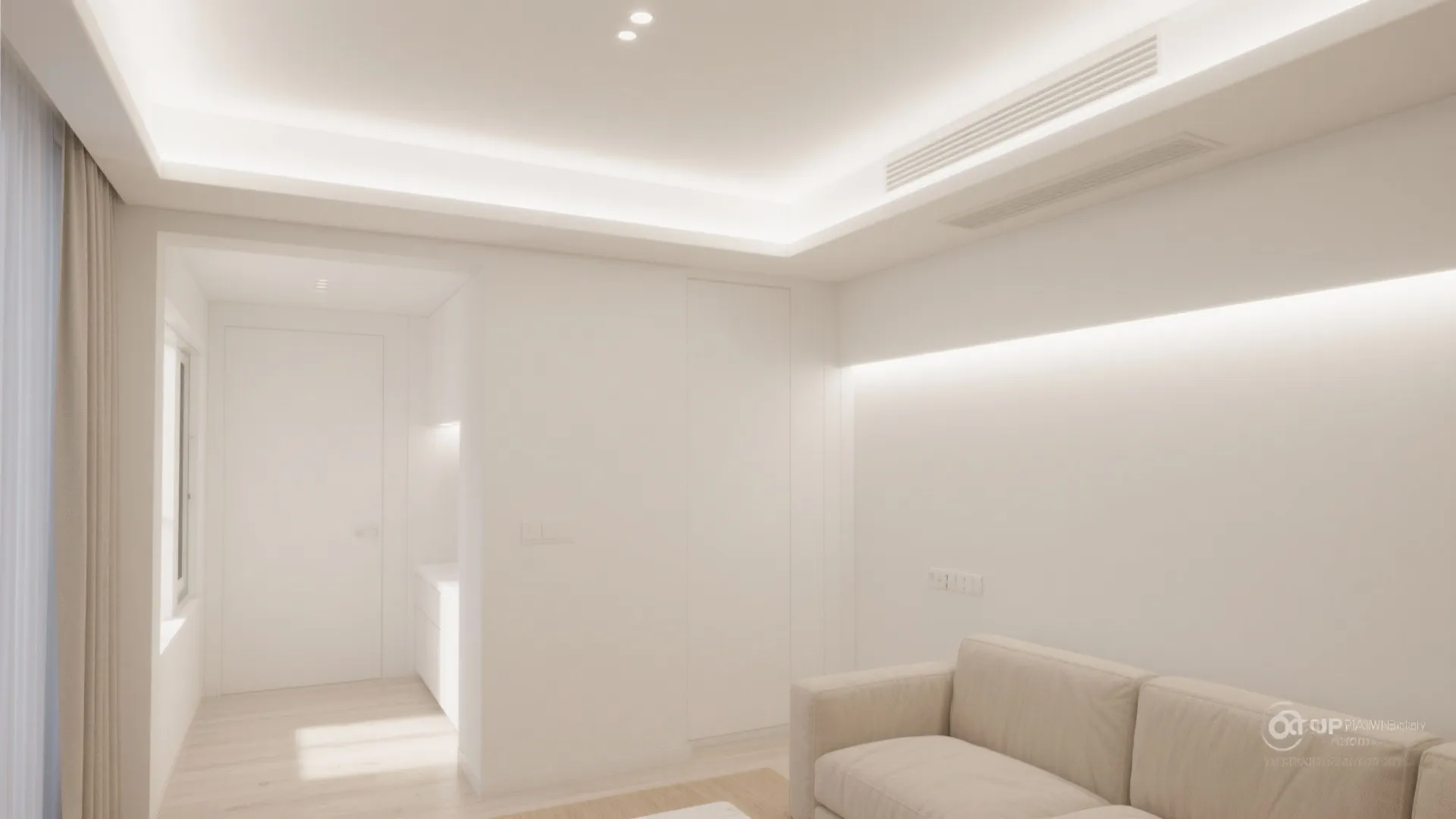 Minimalist POP Ceiling with Hidden Lighting