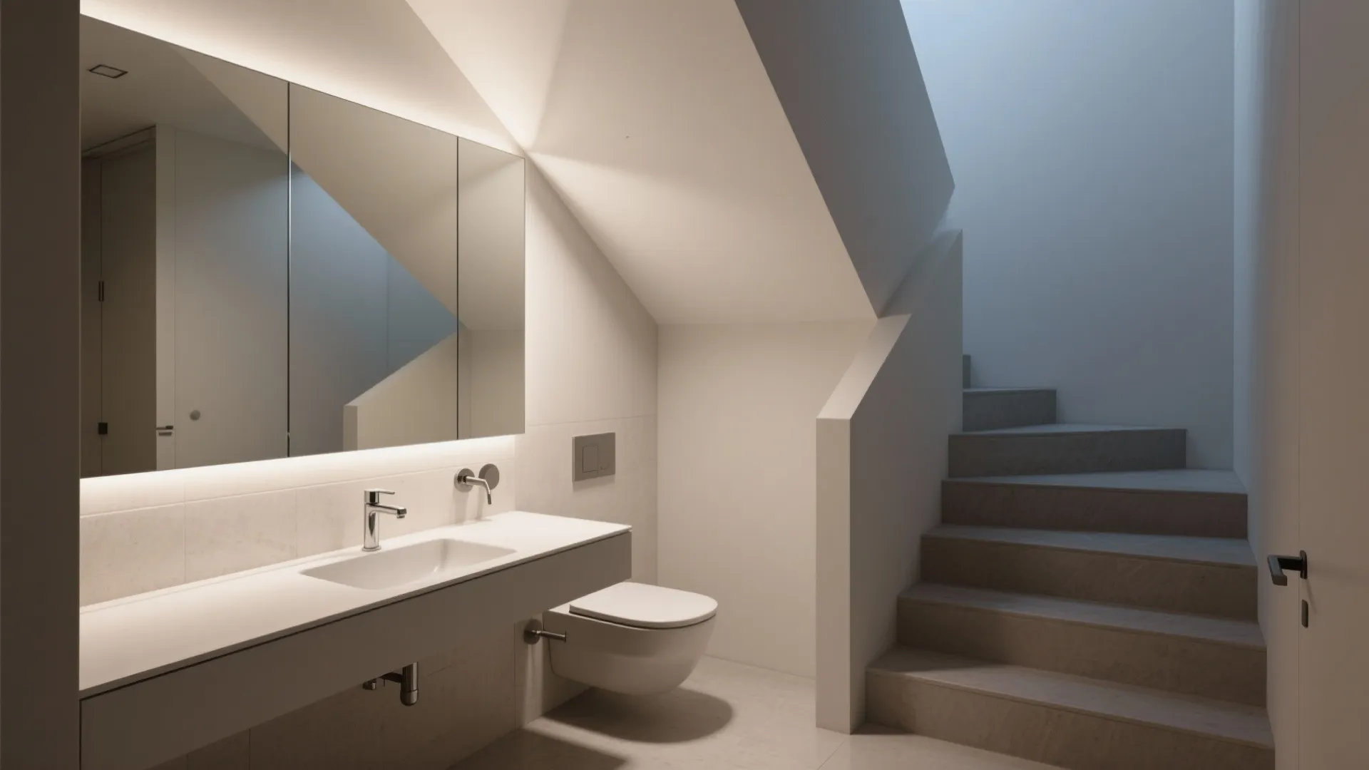 1. Minimalist Powder Room