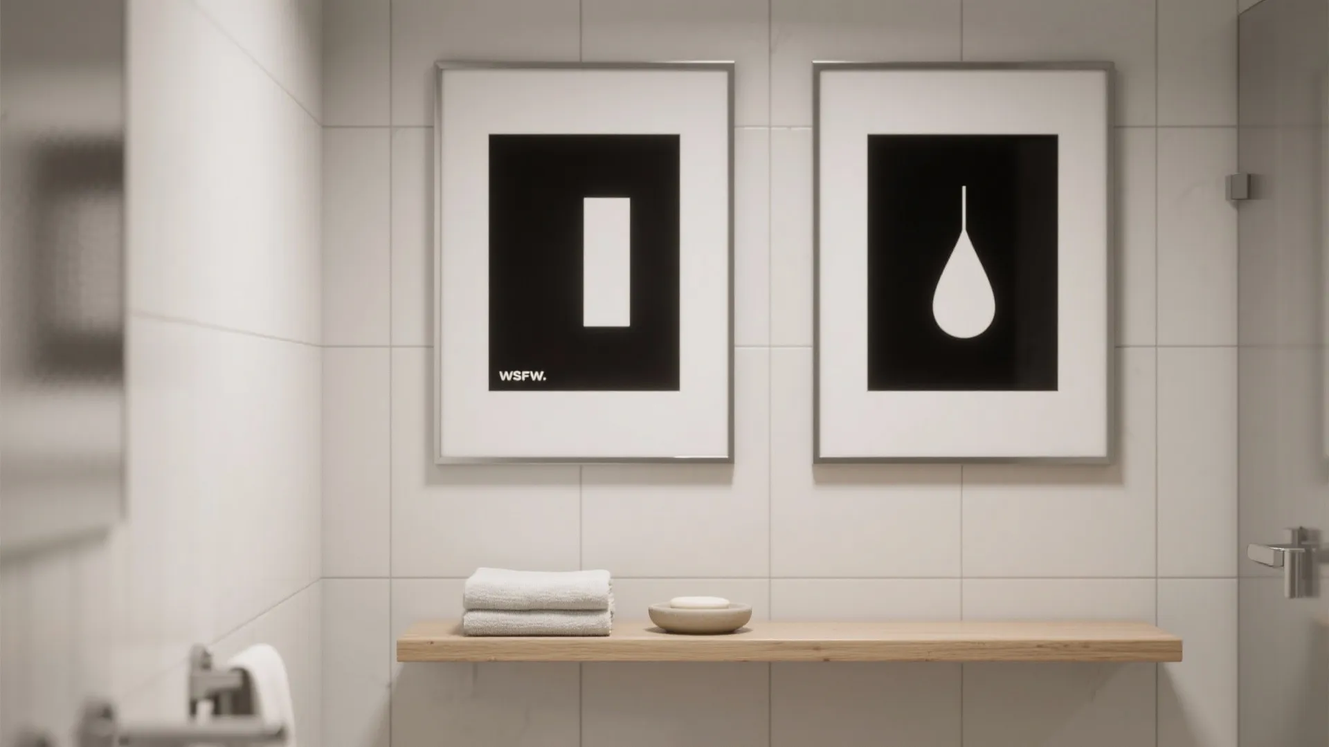 1. Minimalist wall art with clear rules