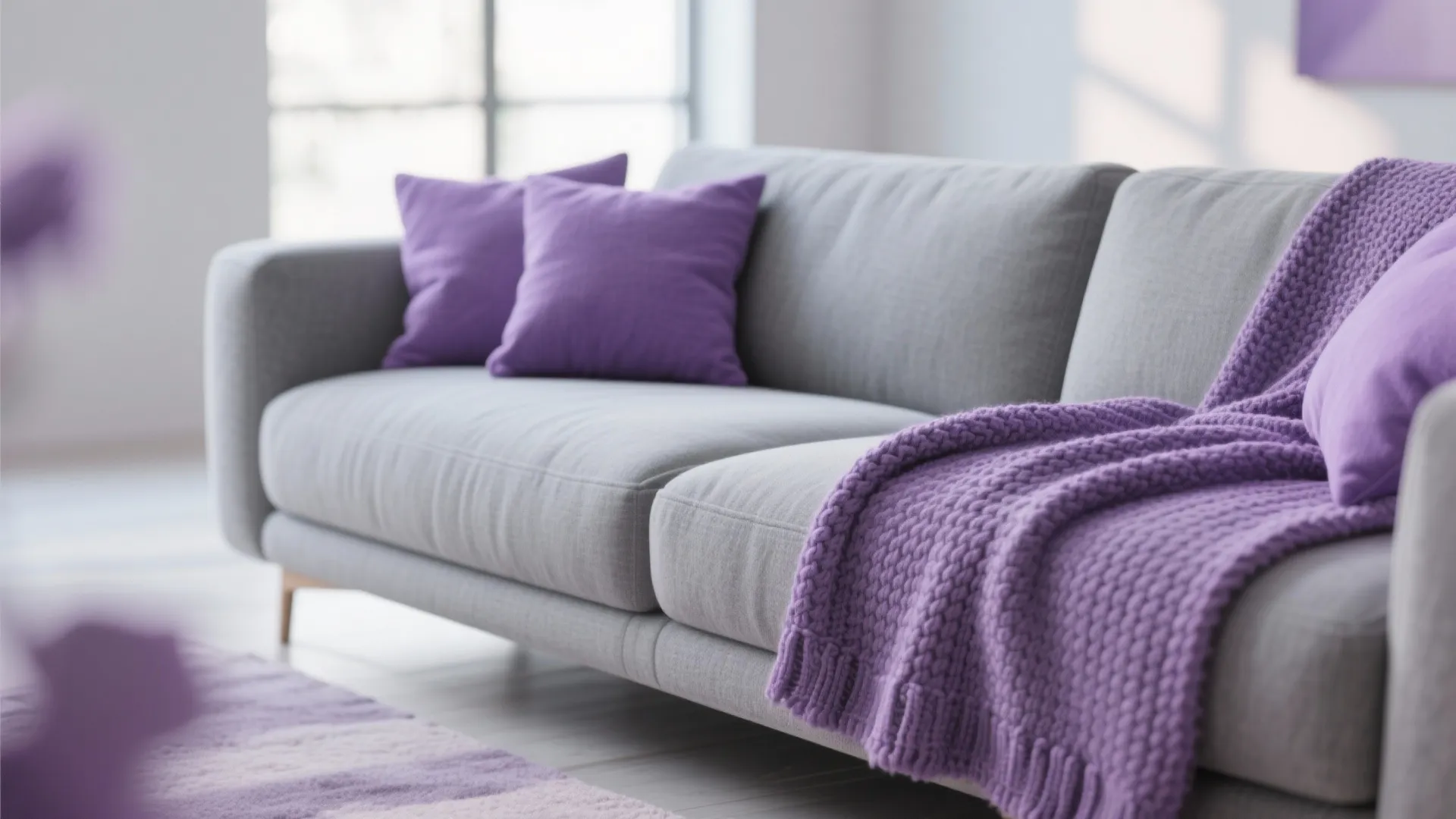1. Minimalist Purple Accents