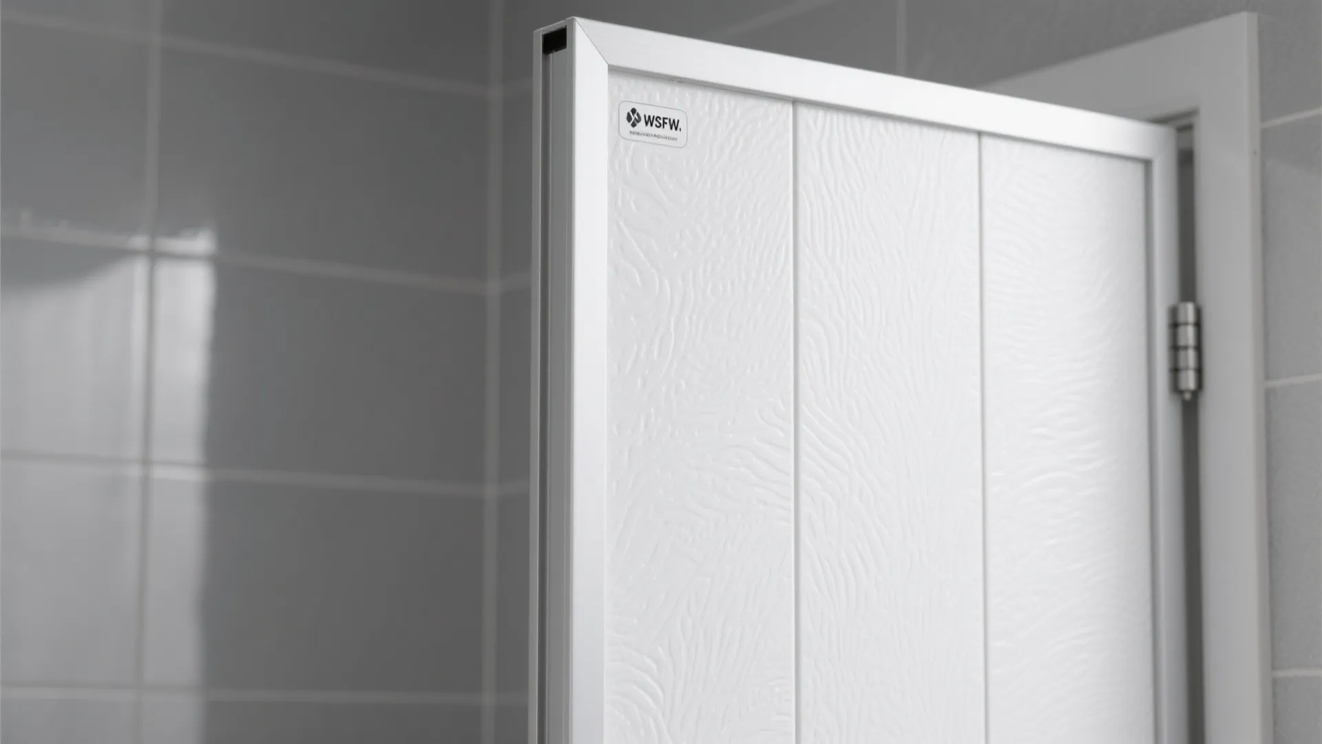 1) Minimalist PVC Door With Textured Panels