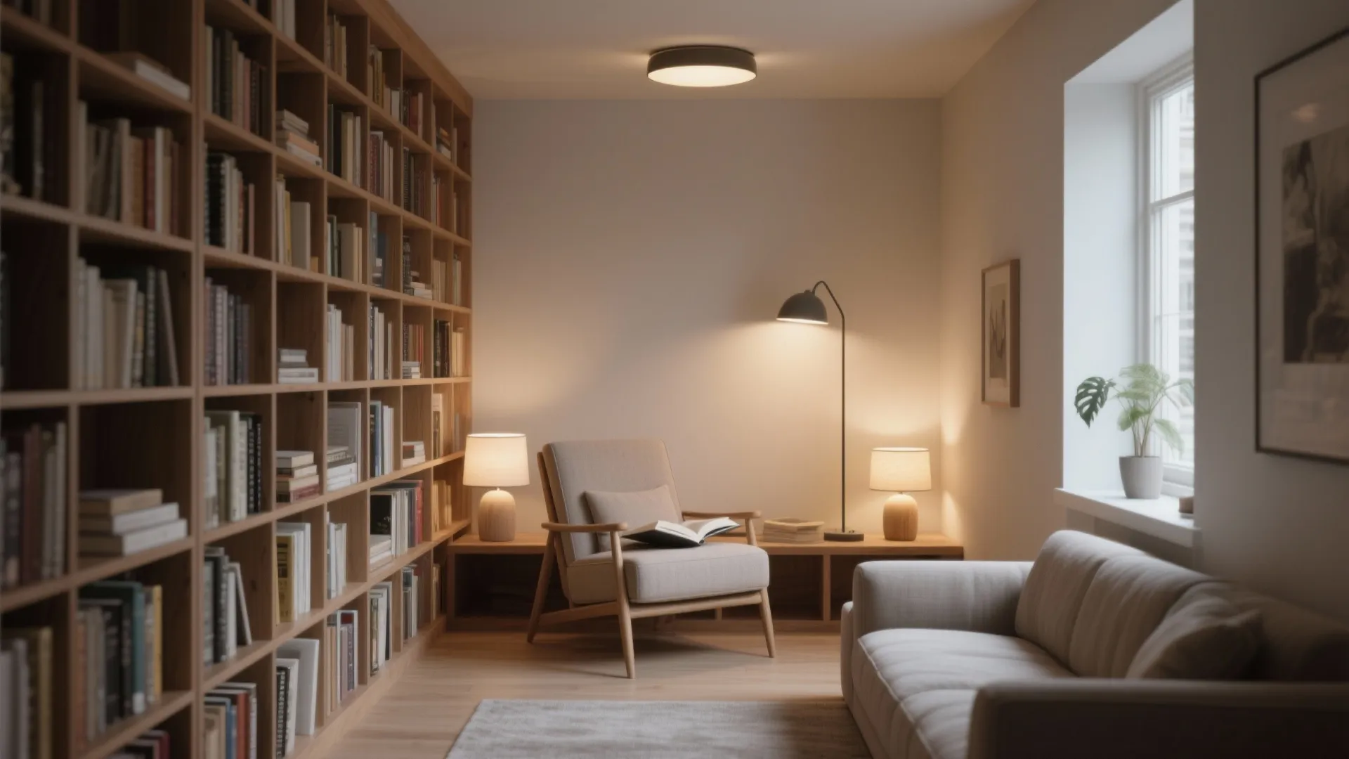 1. Minimalist Reading Corner