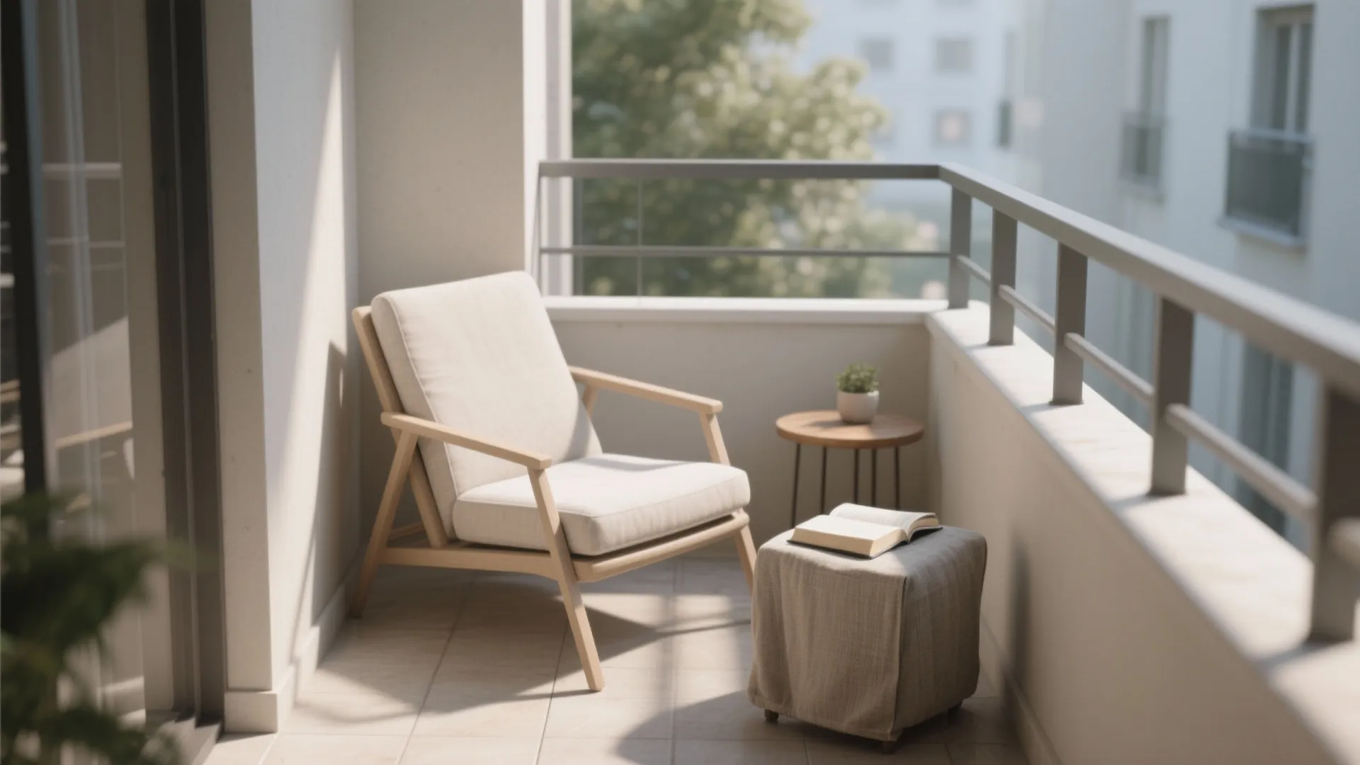 Minimalist Outdoor Reading Nook