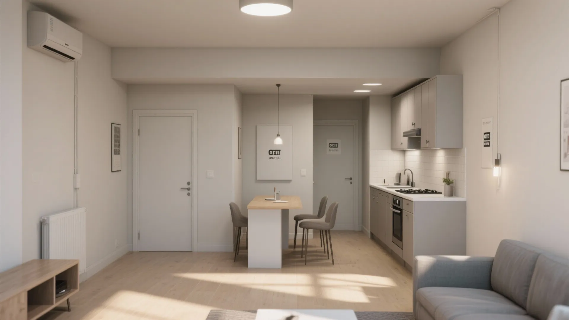 3. Hide Trim in Minimalist or Rental Spaces