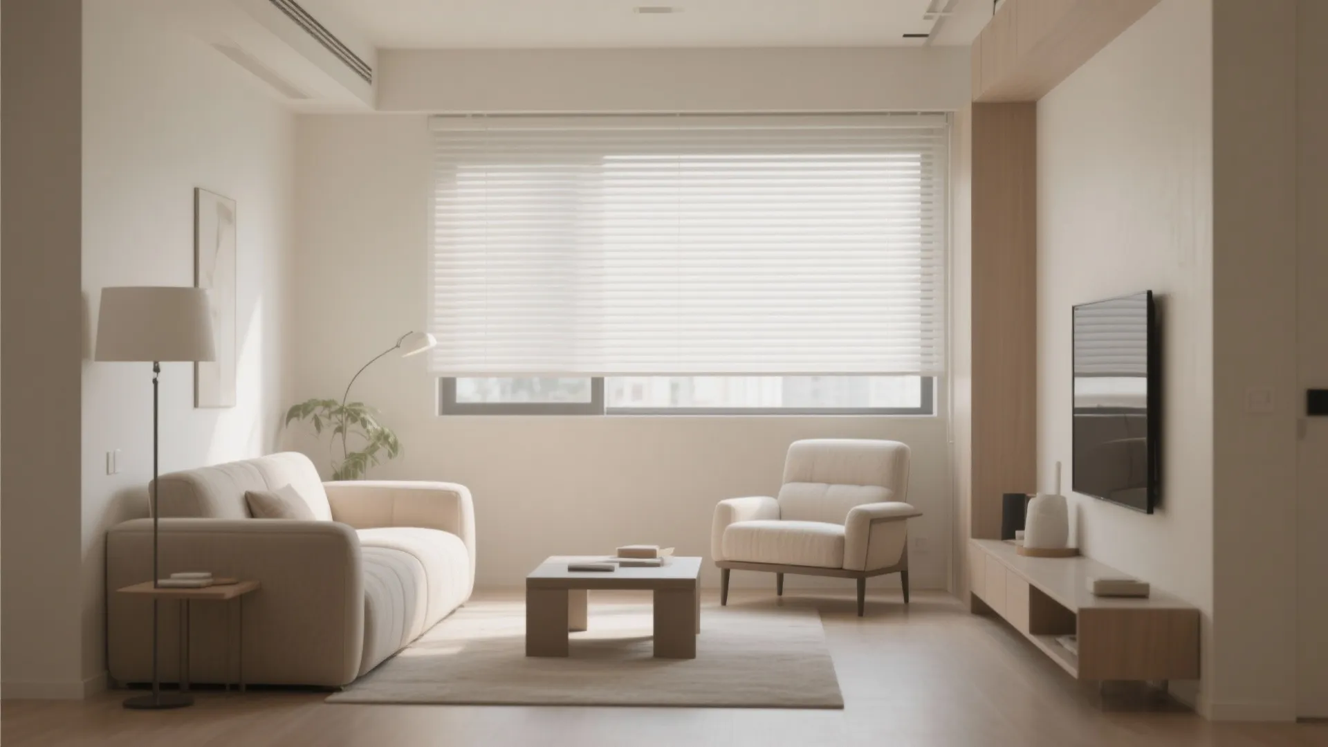 1. Minimalist Roll-Up Blinds