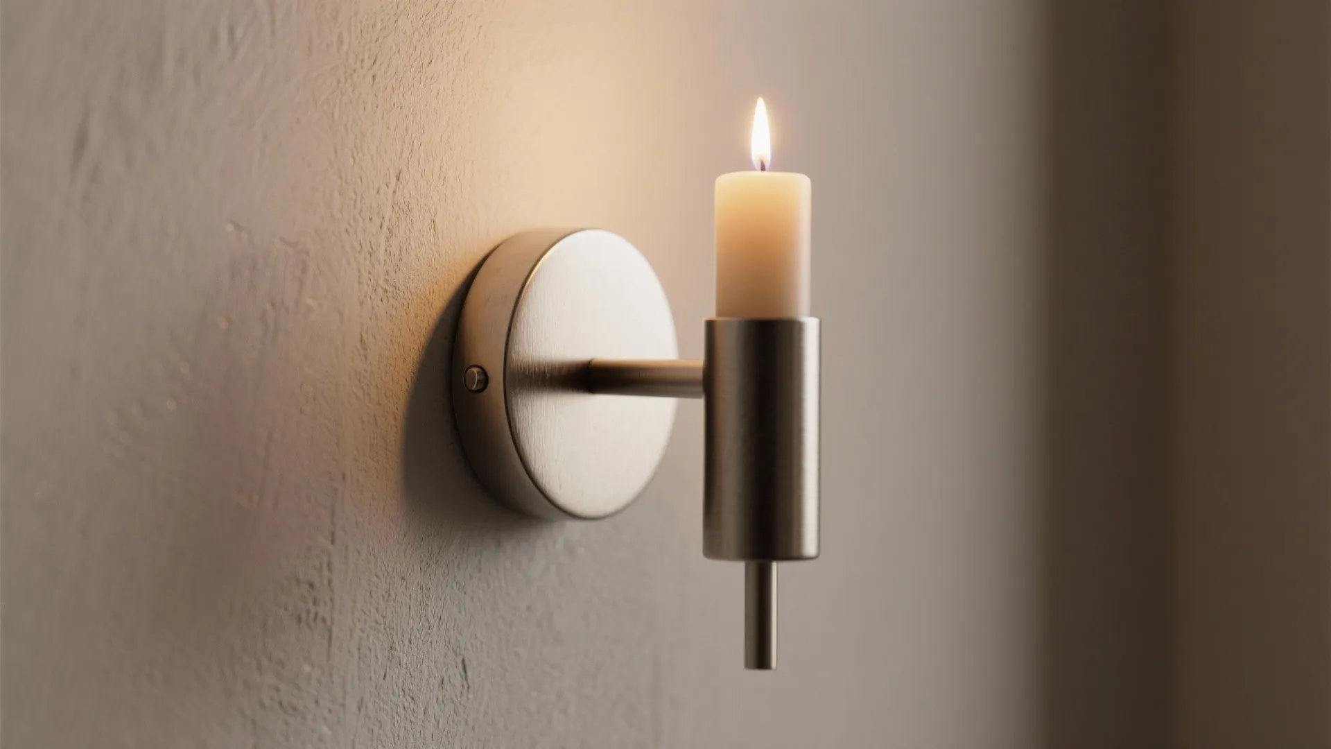 1. Minimalist Sconce with Real or LED Candles